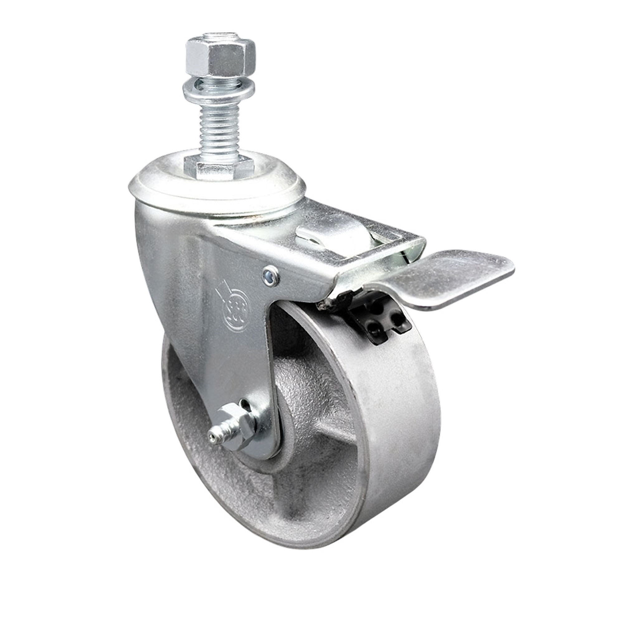 Service Caster, 4Inch x 1 1/2Inch Stem Caster, Wheel Diameter 4 in, Caster Type Swivel, Package (qty.) 1, Model SCC-TSTTL20S415-SSR-M1215