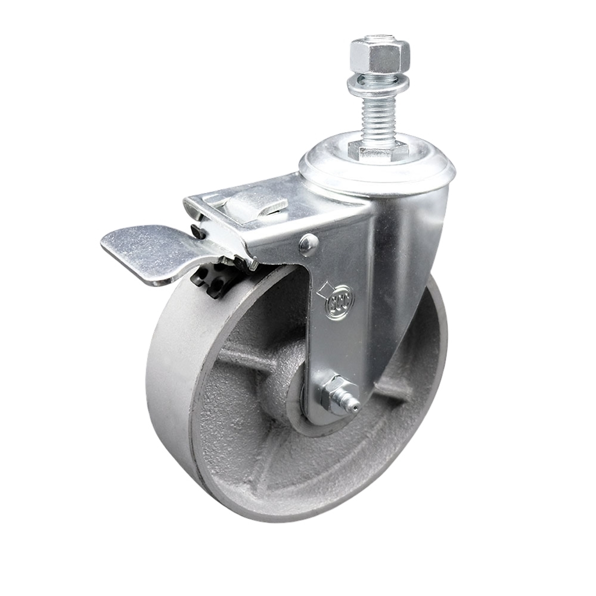 Service Caster, 5Inch x 1 1/2Inch Stem Caster, Wheel Diameter 5 in, Caster Type Swivel, Package (qty.) 1, Model SCC-TSTTL20S515-SSR-121315