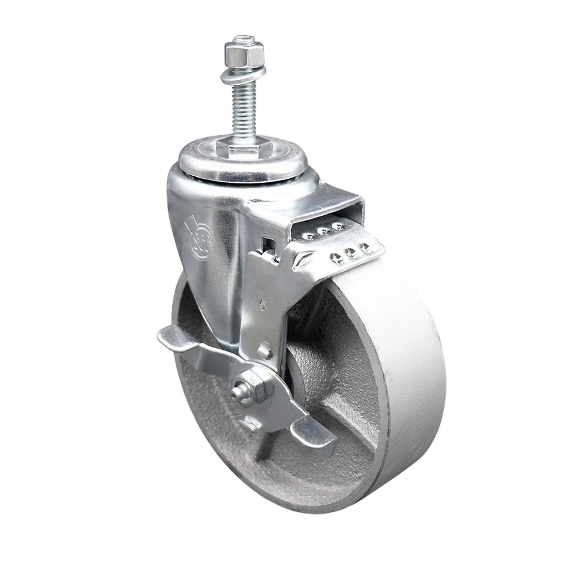 Service Caster, 5Inch x 1 1/2Inch Stem Caster, Wheel Diameter 5 in, Caster Type Swivel, Package (qty.) 1, Model SCC-TS20S515-SSR-TLB-M1015