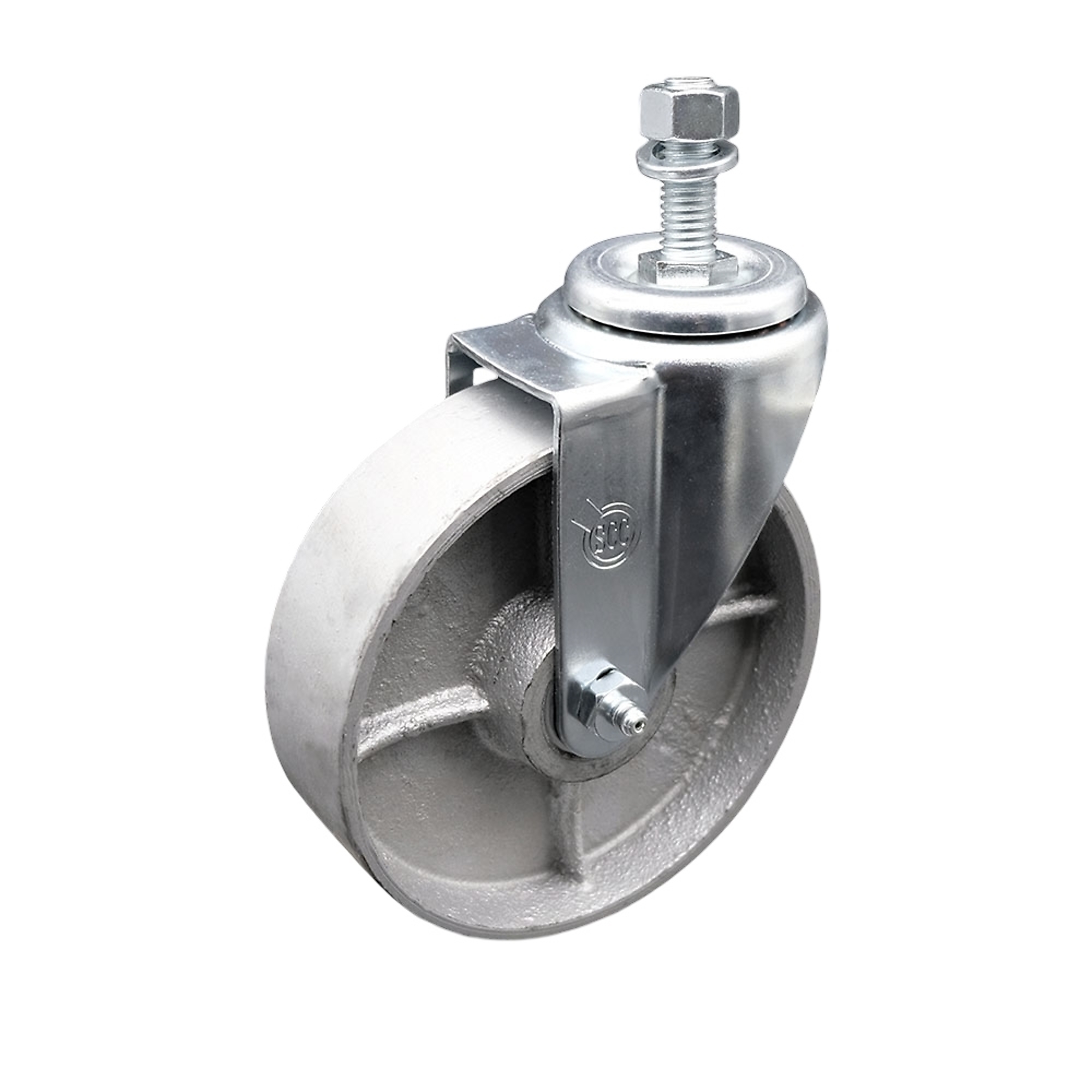 Service Caster, 5Inch x 1 1/2Inch Stem Caster, Wheel Diameter 5 in, Caster Type Swivel, Package (qty.) 1, Model SCC-TS20S515-SSR-M1215