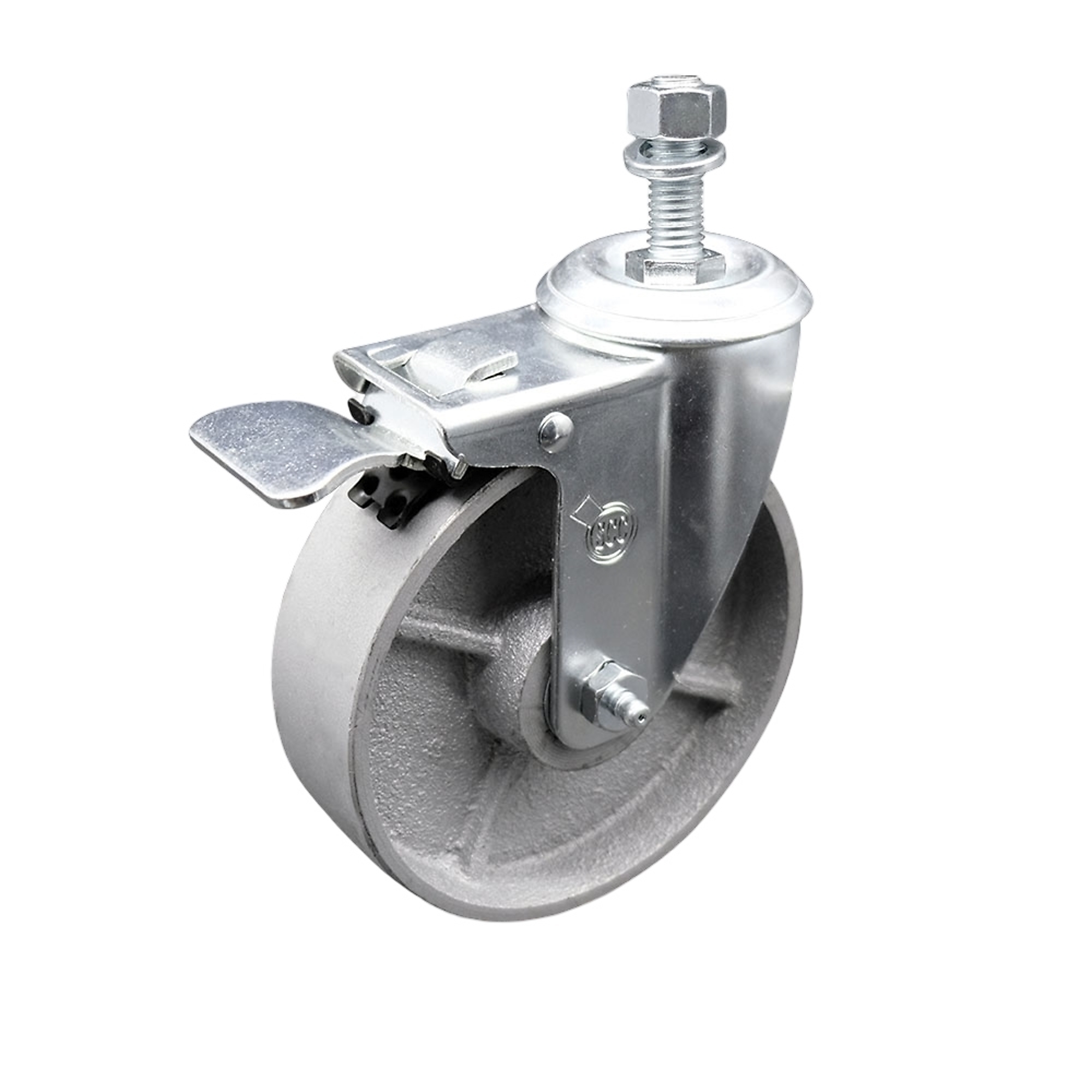 Service Caster, 5Inch x 1 1/4Inch Stem Caster, Wheel Diameter 5 in, Caster Type Swivel, Package (qty.) 1, Model SCC-TSTTL20S514-SSS-M1215