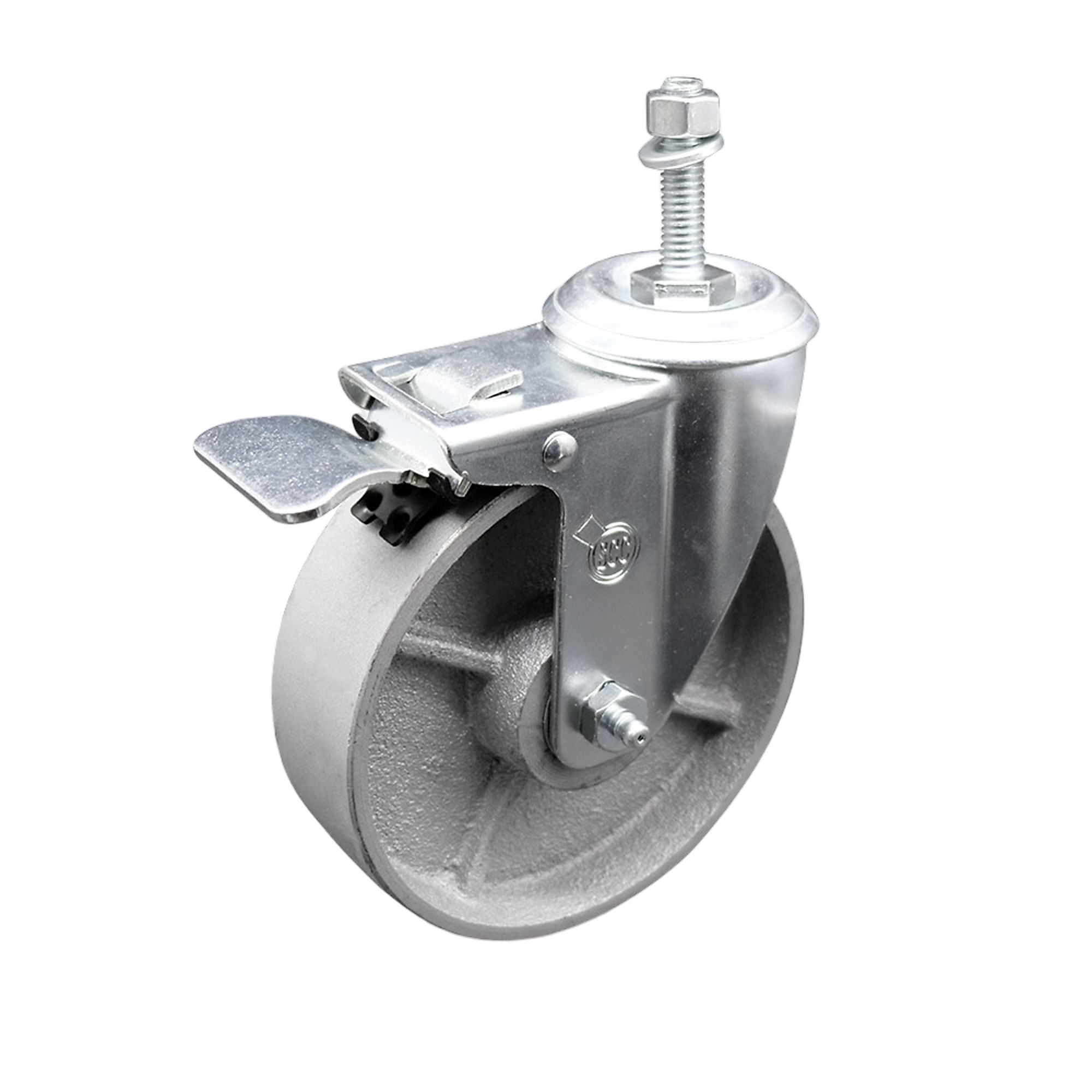 Service Caster, 5Inch x 1 1/4Inch Stem Caster, Wheel Diameter 5 in, Caster Type Swivel, Package (qty.) 1, Model SCC-TSTTL20S514-SSS-M1015