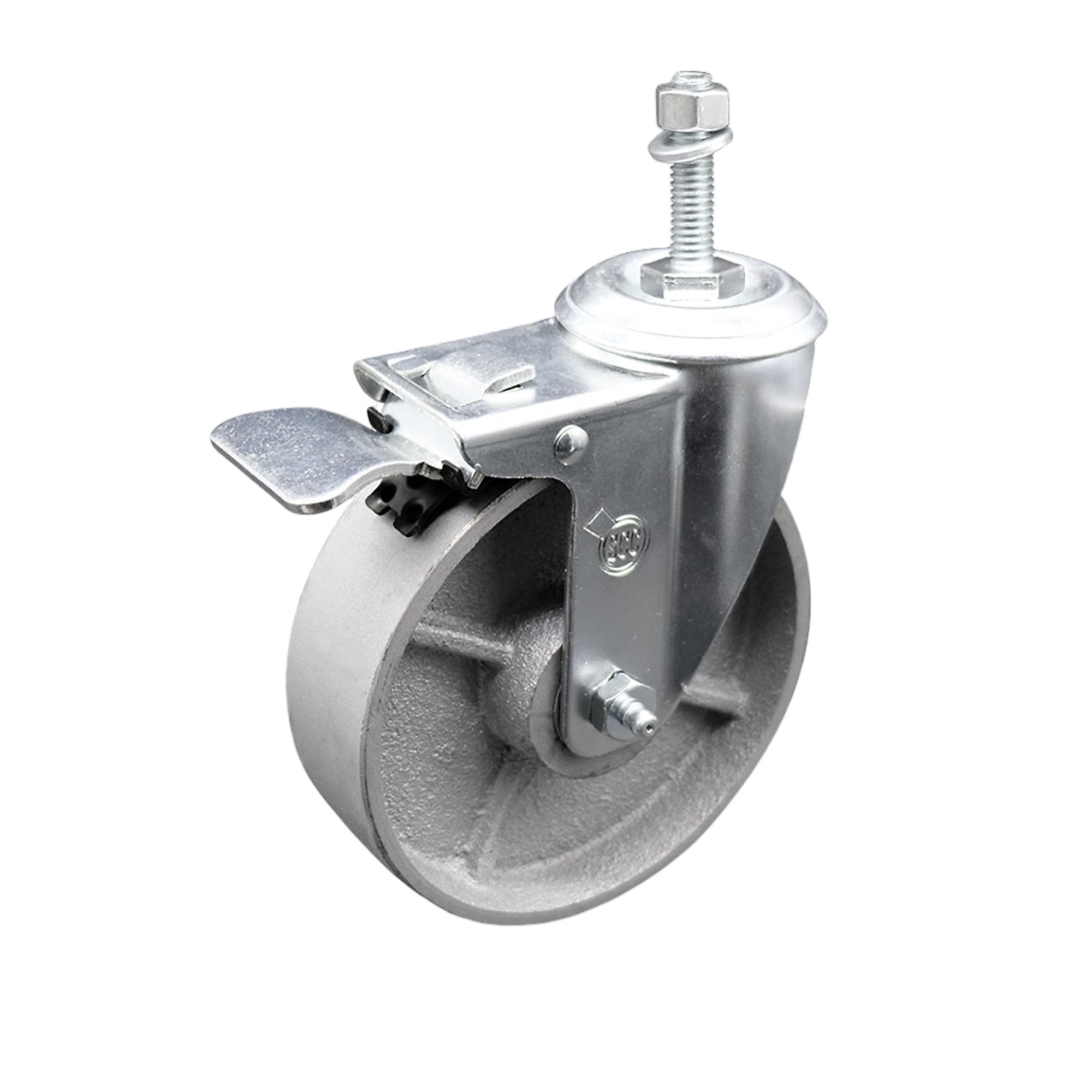 Service Caster, 5Inch x 1 1/4Inch Stem Caster, Wheel Diameter 5 in, Caster Type Swivel, Package (qty.) 1, Model SCC-TSTTL20S514-SSS-381615