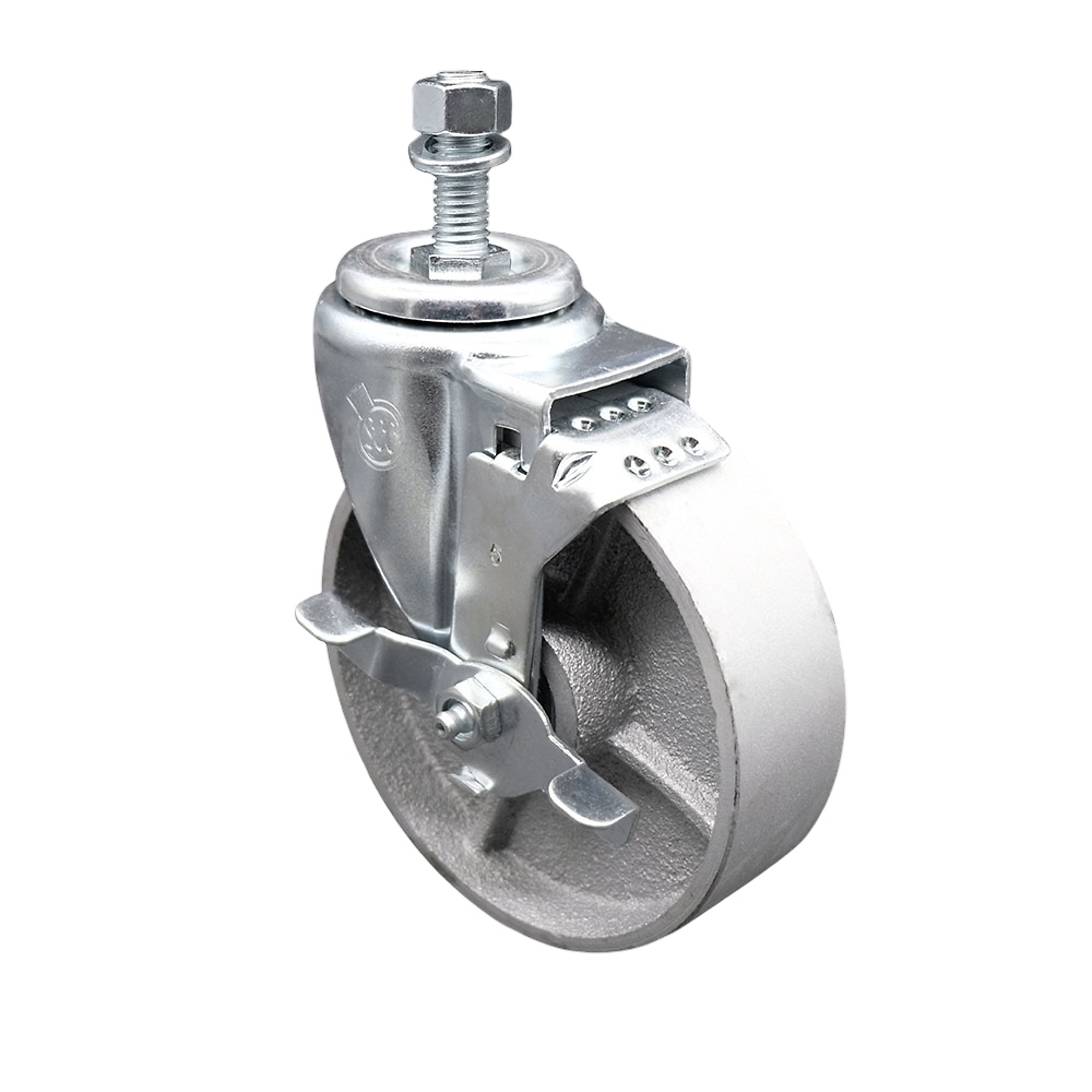 Service Caster, 5Inch x 1 1/2Inch Stem Caster, Wheel Diameter 5 in, Caster Type Swivel, Package (qty.) 1, Model SCC-TS20S515-SSR-TLB-M1215