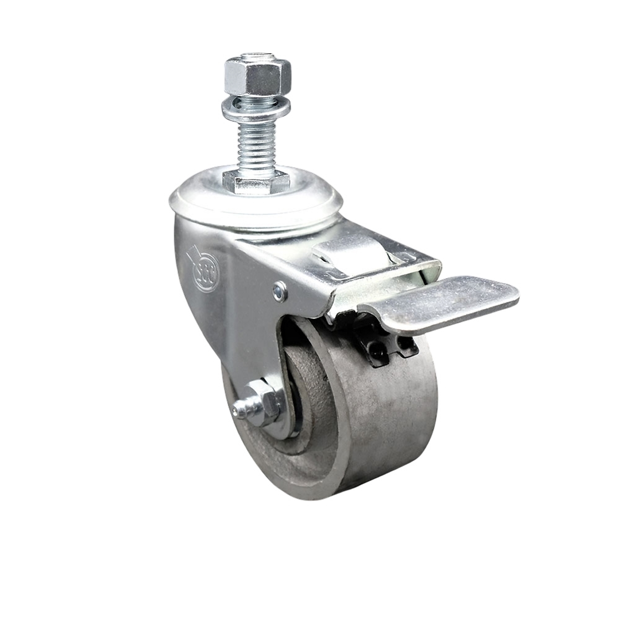 Service Caster, 3Inch x 1 1/4Inch Stem Caster, Wheel Diameter 3 in, Caster Type Swivel, Package (qty.) 1, Model SCC-TSTTL20S314-SSS-M1215