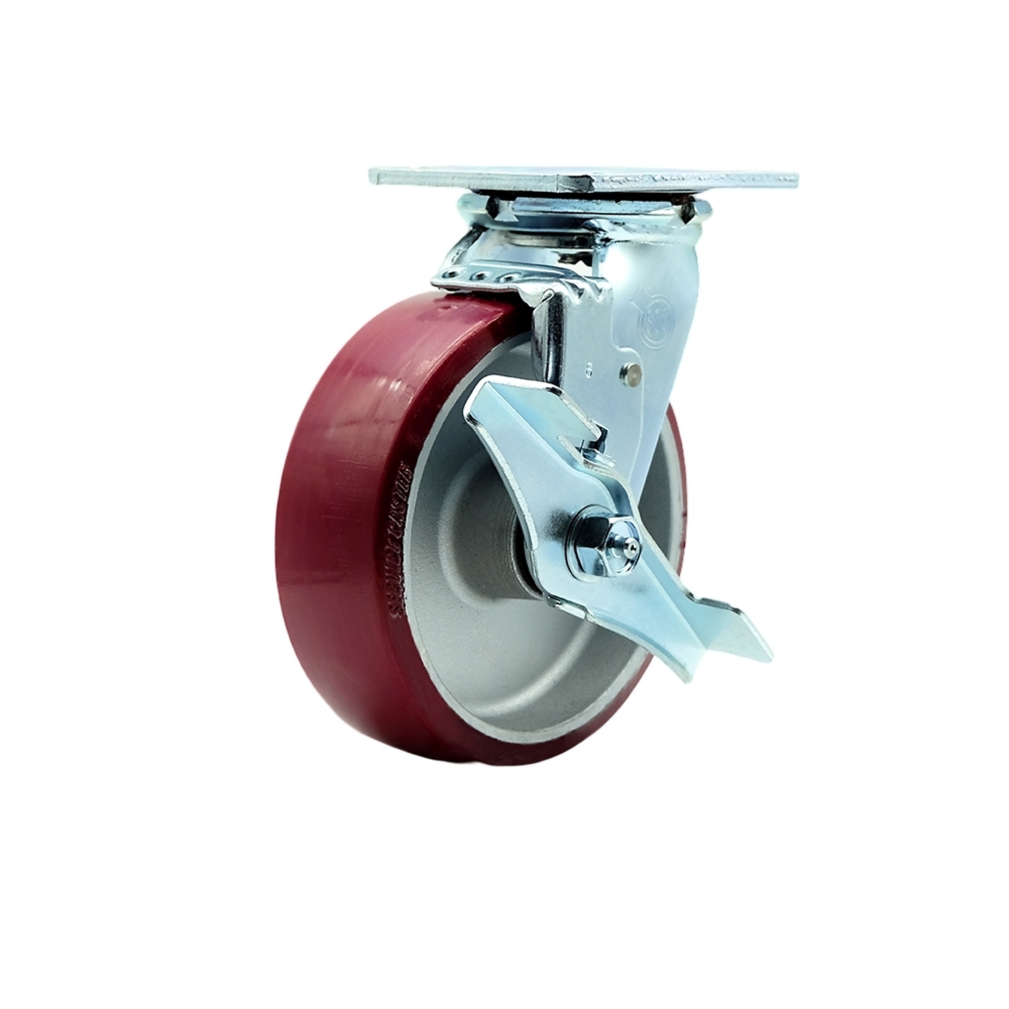 Service Caster, 6Inch x 2Inch Plate Caster, Wheel Diameter 6 in, Caster Type Swivel, Package (qty.) 1, Model SCC-SS30S620-PAR-TLB