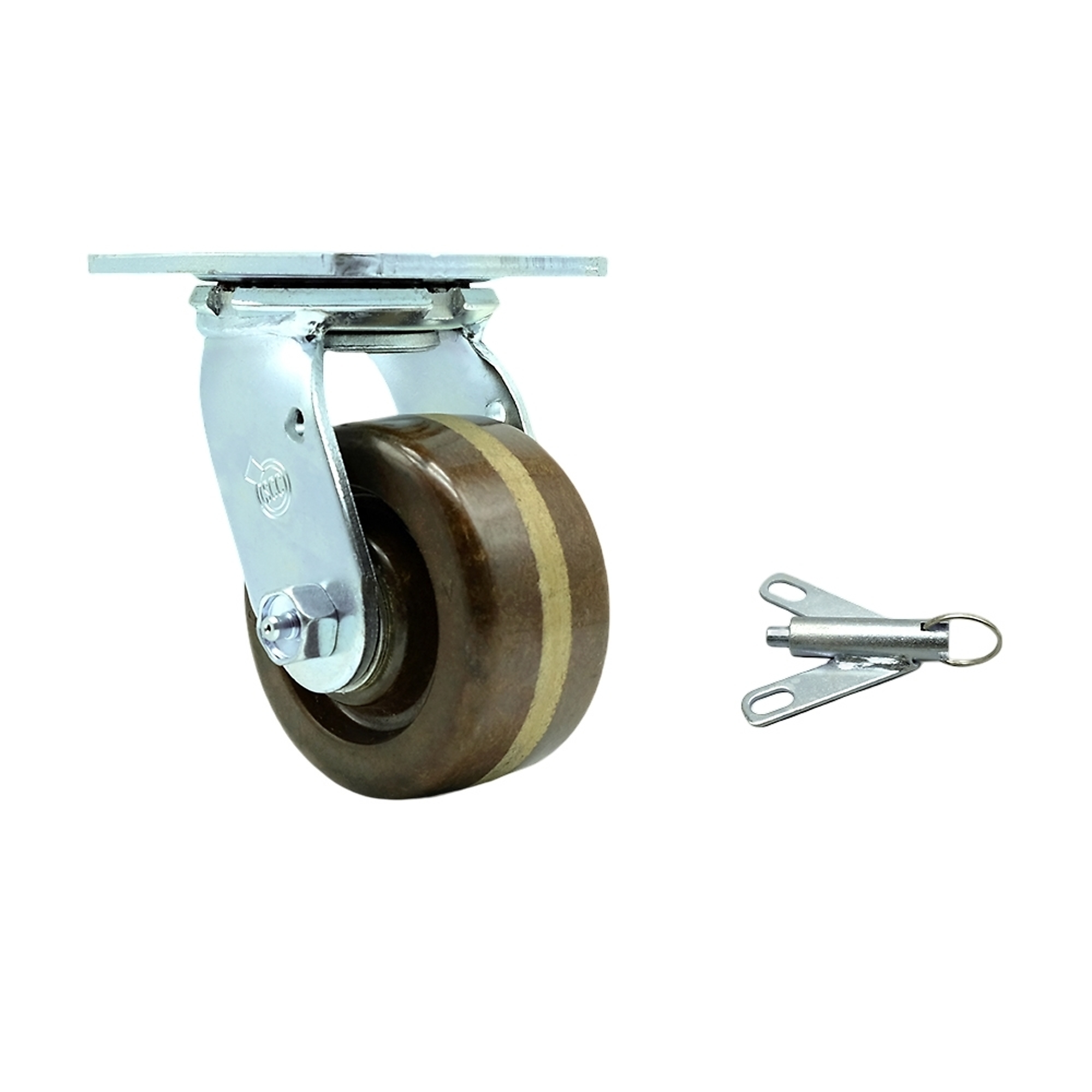 Service Caster, 4Inch x 2Inch Plate Caster, Wheel Diameter 4 in, Caster Type Swivel, Package (qty.) 1, Model SCC-30CS420-PHRHT-BSL