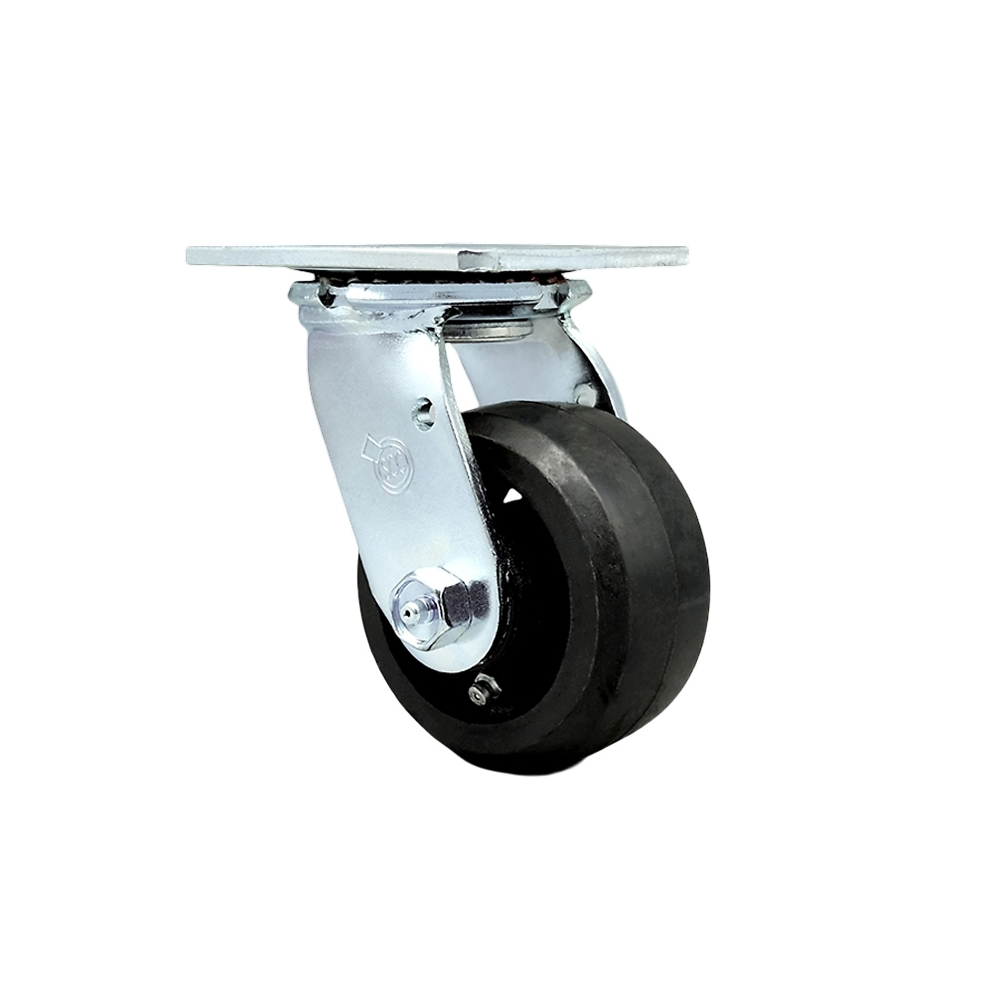 Service Caster, 4Inch x 2Inch Plate Caster, Wheel Diameter 4 in, Caster Type Swivel, Package (qty.) 1, Model SCC-30CS420-RSR-BSL