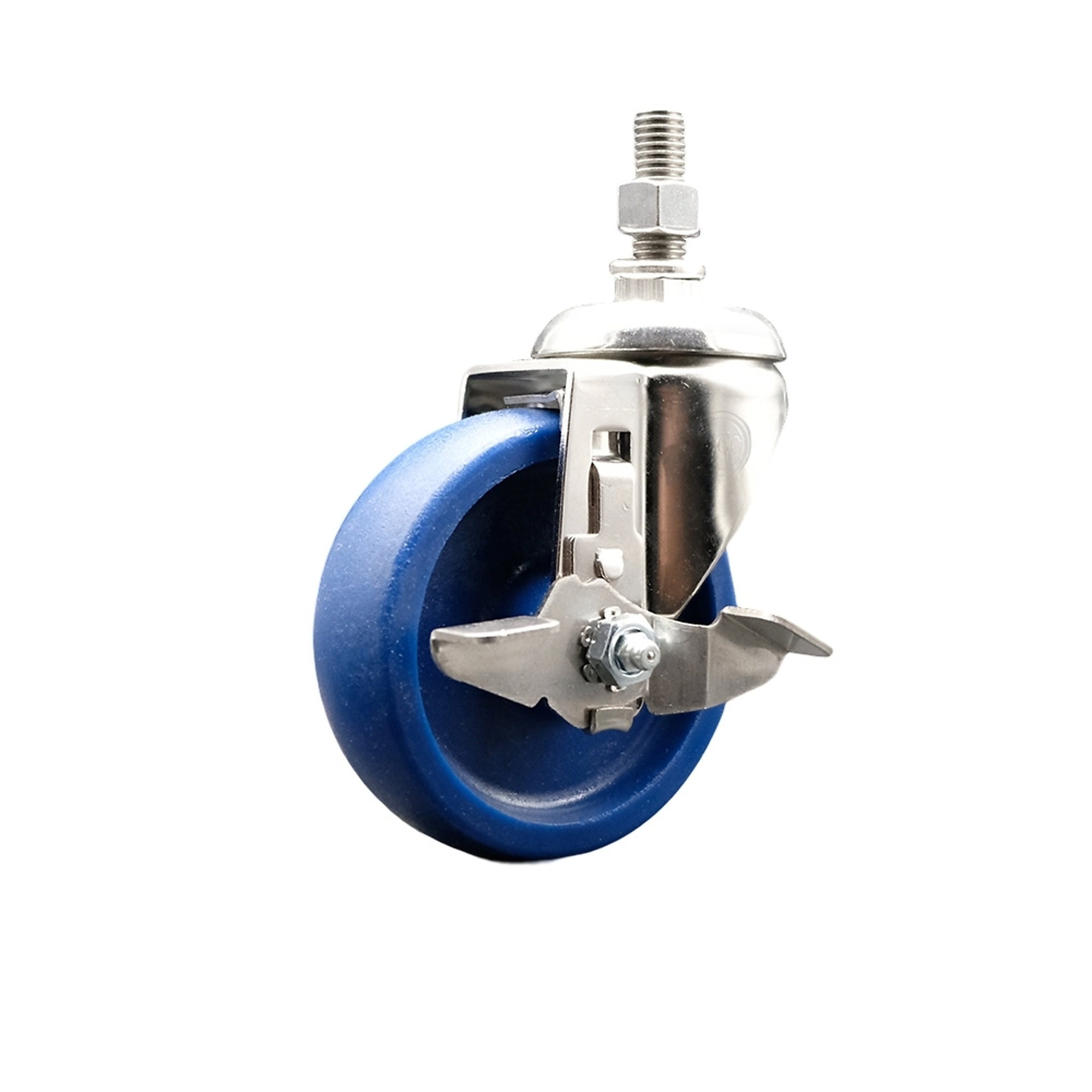 Service Caster, 4Inch x 1 1/4Inch Stem Caster, Wheel Diameter 4 in, Caster Type Swivel, Package (qty.) 1, Model SCC-SS316TS20S414-SPUS-TLB-121315