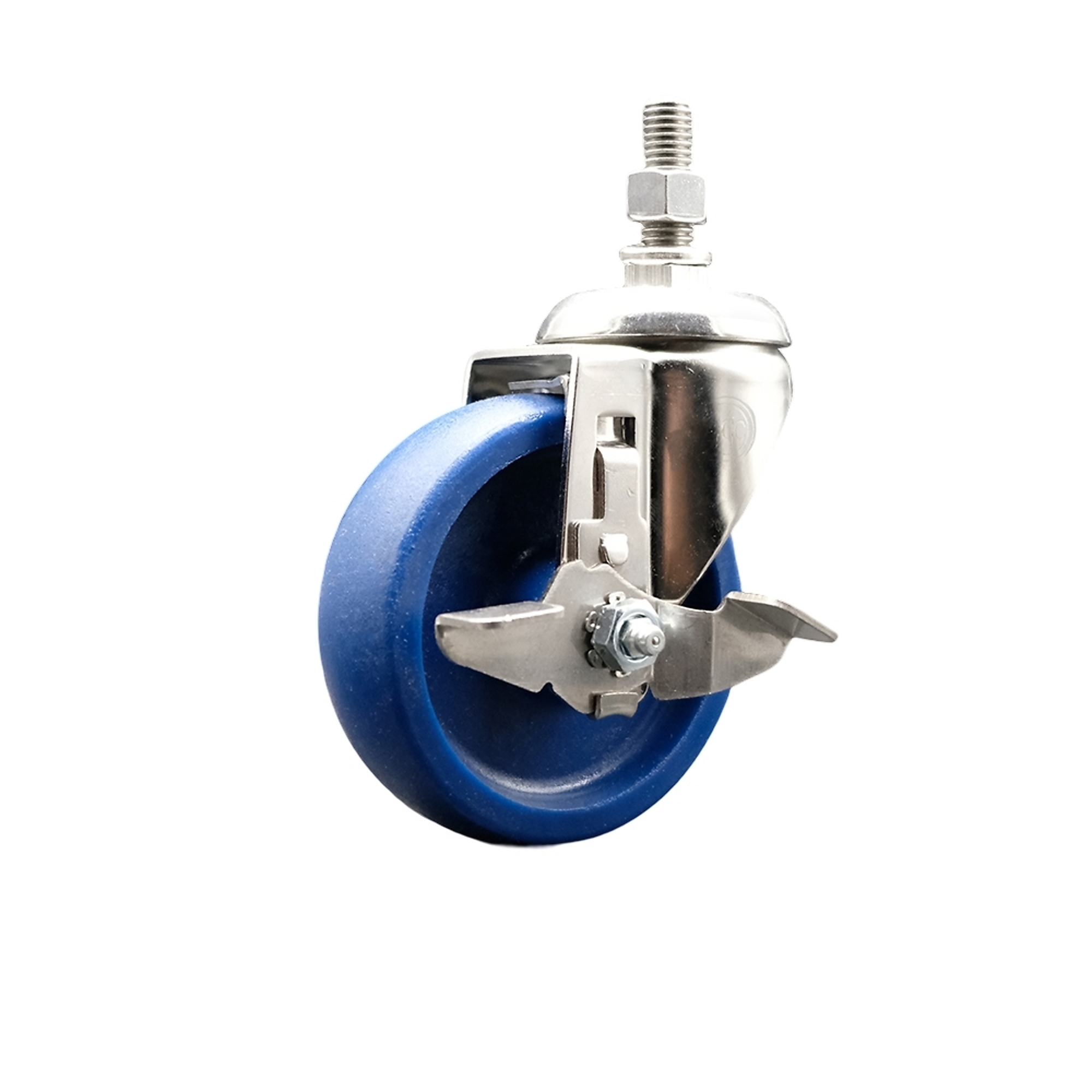 Service Caster, 4Inch x 1 1/4Inch Stem Caster, Wheel Diameter 4 in, Caster Type Swivel, Package (qty.) 1, Model SCC-SS316TS20S414-SPUS-TLB-381615