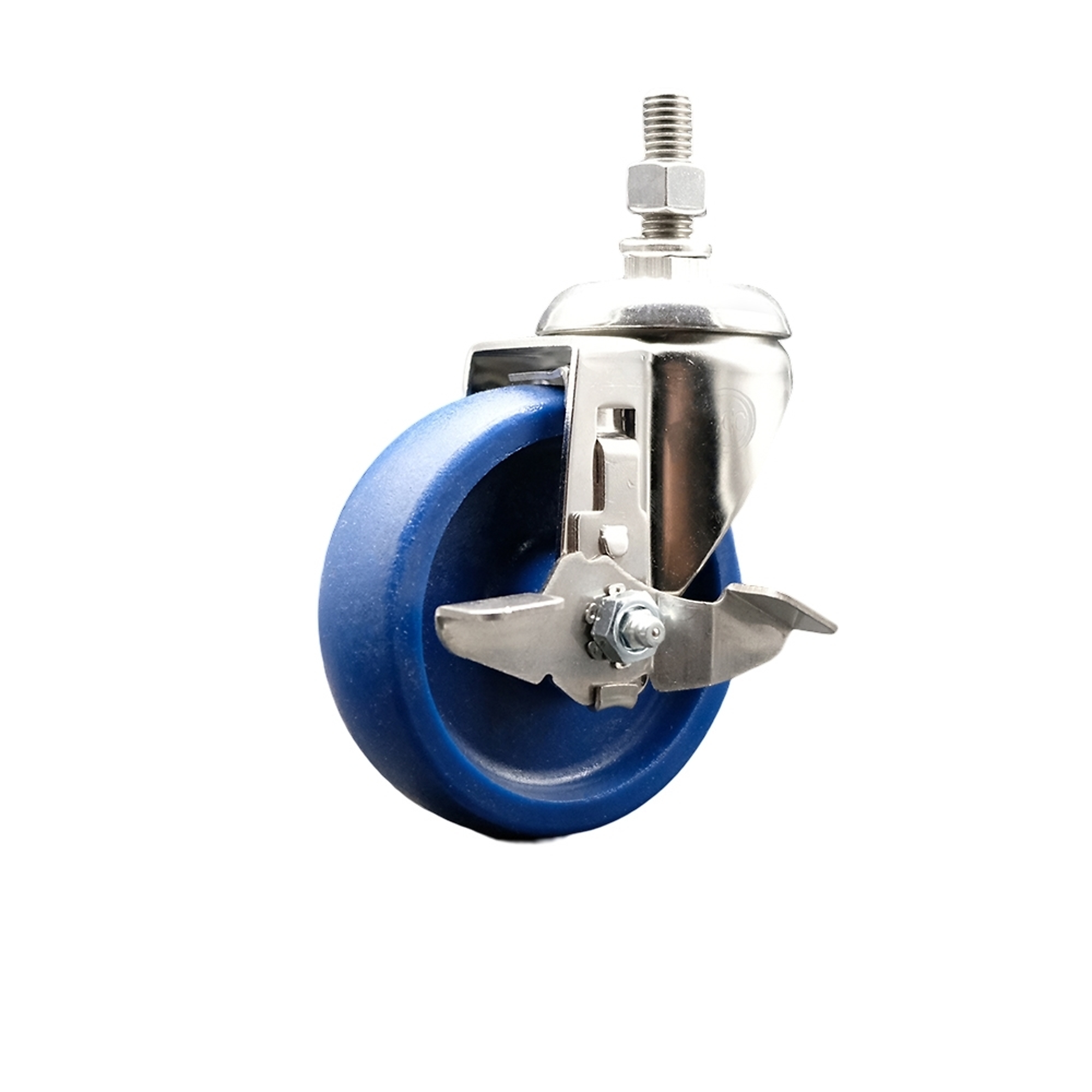 Service Caster, 4Inch x 1 1/4Inch Stem Caster, Wheel Diameter 4 in, Caster Type Swivel, Package (qty.) 1, Model SCC-SS316TS20S414-SPUS-TLB-M1215