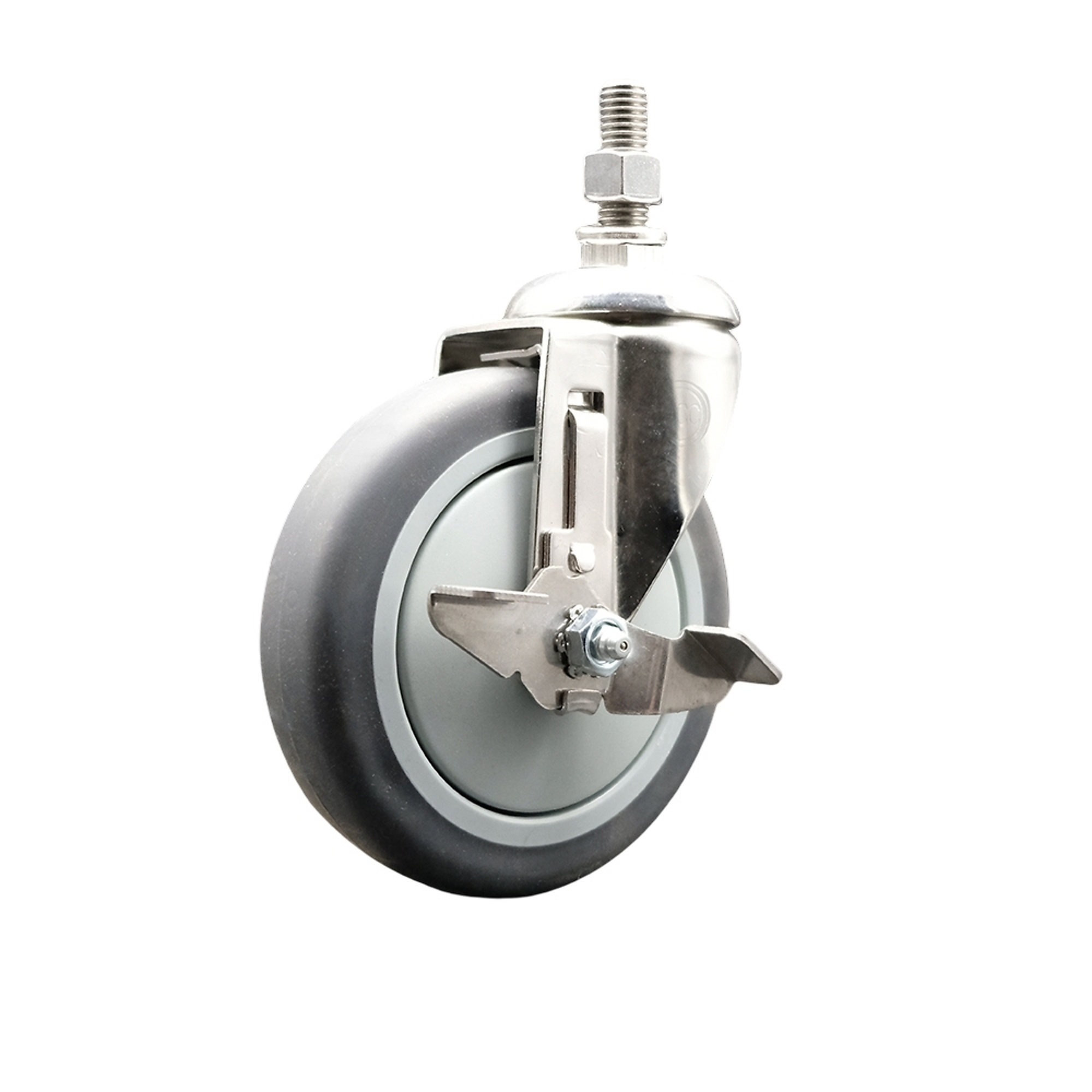 Service Caster, 5Inch x 1 1/4Inch Stem Caster, Wheel Diameter 5 in, Caster Type Swivel, Package (qty.) 1, Model SCC-SS316TS20S514-TPRB-TLB-121315