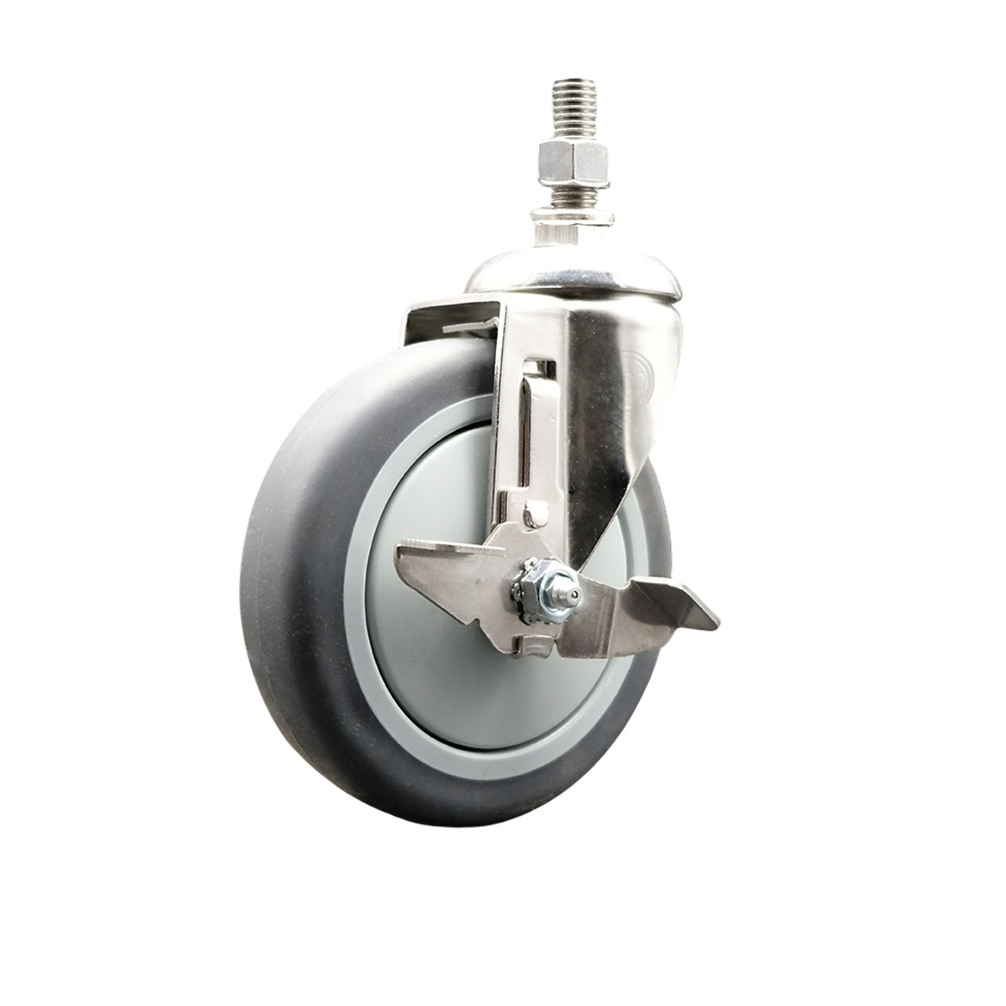 Service Caster, 5Inch x 1 1/4Inch Stem Caster, Wheel Diameter 5 in, Caster Type Swivel, Package (qty.) 1, Model SCC-SS316TS20S514-TPRB-TLB-381615