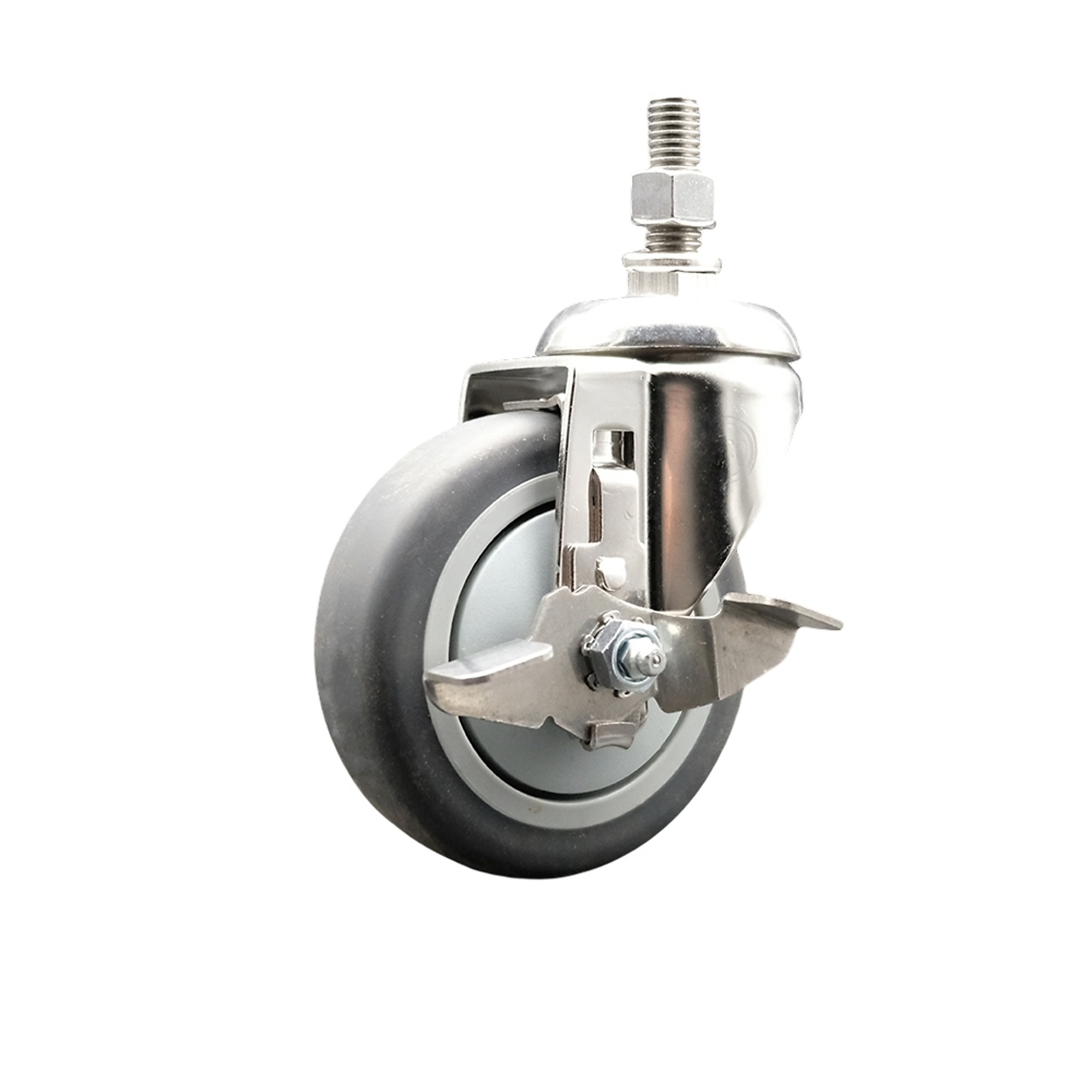 Service Caster, 4Inch x 1 1/4Inch Stem Caster, Wheel Diameter 4 in, Caster Type Swivel, Package (qty.) 1, Model SCC-SS316TS20S414-TPRB-TLB-M1215