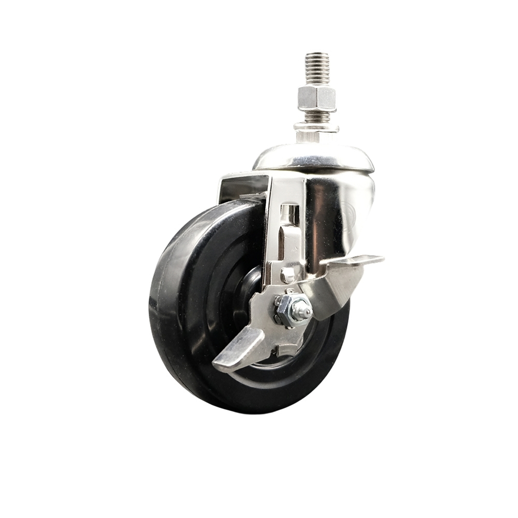 Service Caster, 4Inch x 1 1/4Inch Stem Caster, Wheel Diameter 4 in, Caster Type Swivel, Package (qty.) 1, Model SCC-SS316TS20S414-SRS-TLB-121315