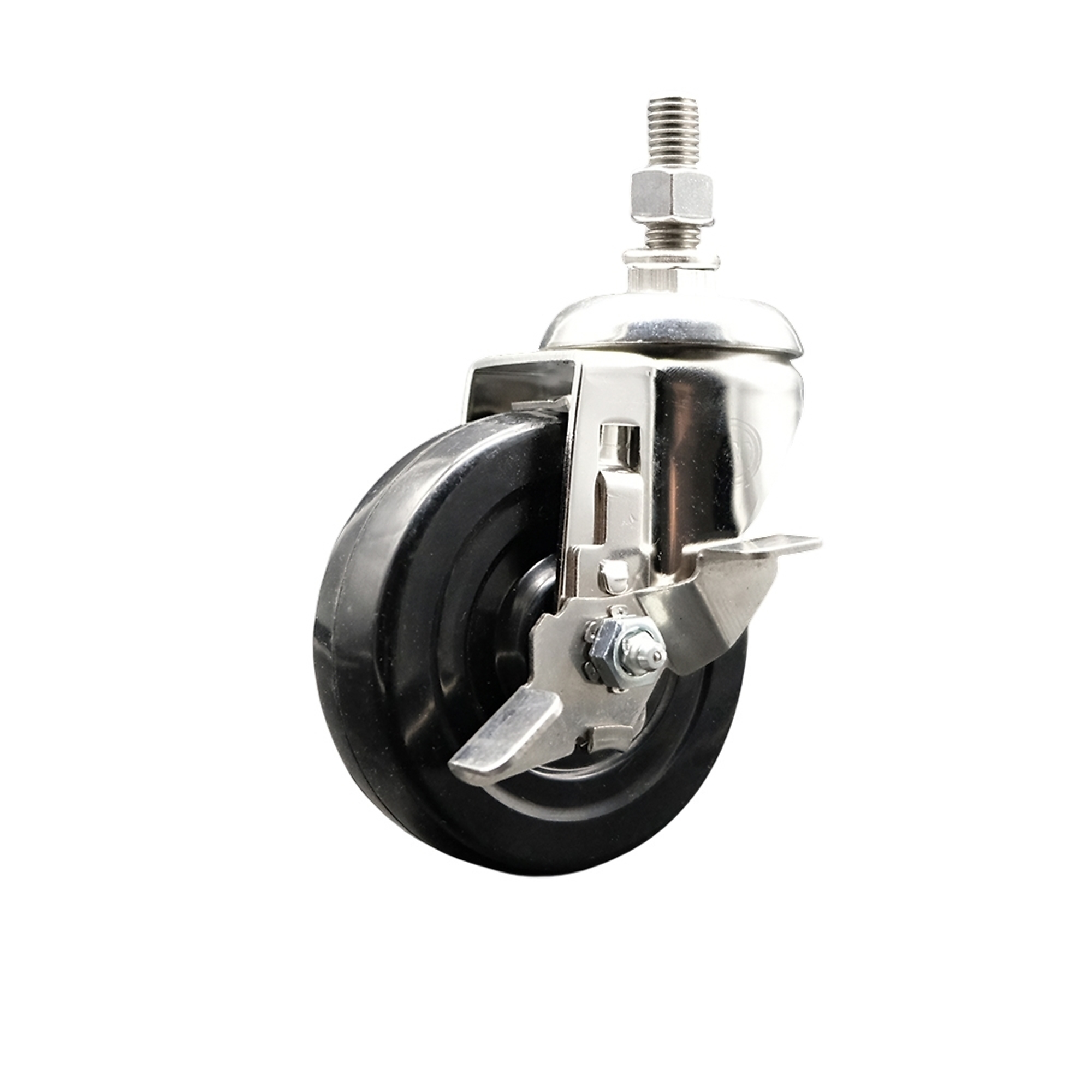 Service Caster, 4Inch x 1 1/4Inch Stem Caster, Wheel Diameter 4 in, Caster Type Swivel, Package (qty.) 1, Model SCC-SS316TS20S414-SRS-TLB-M1215