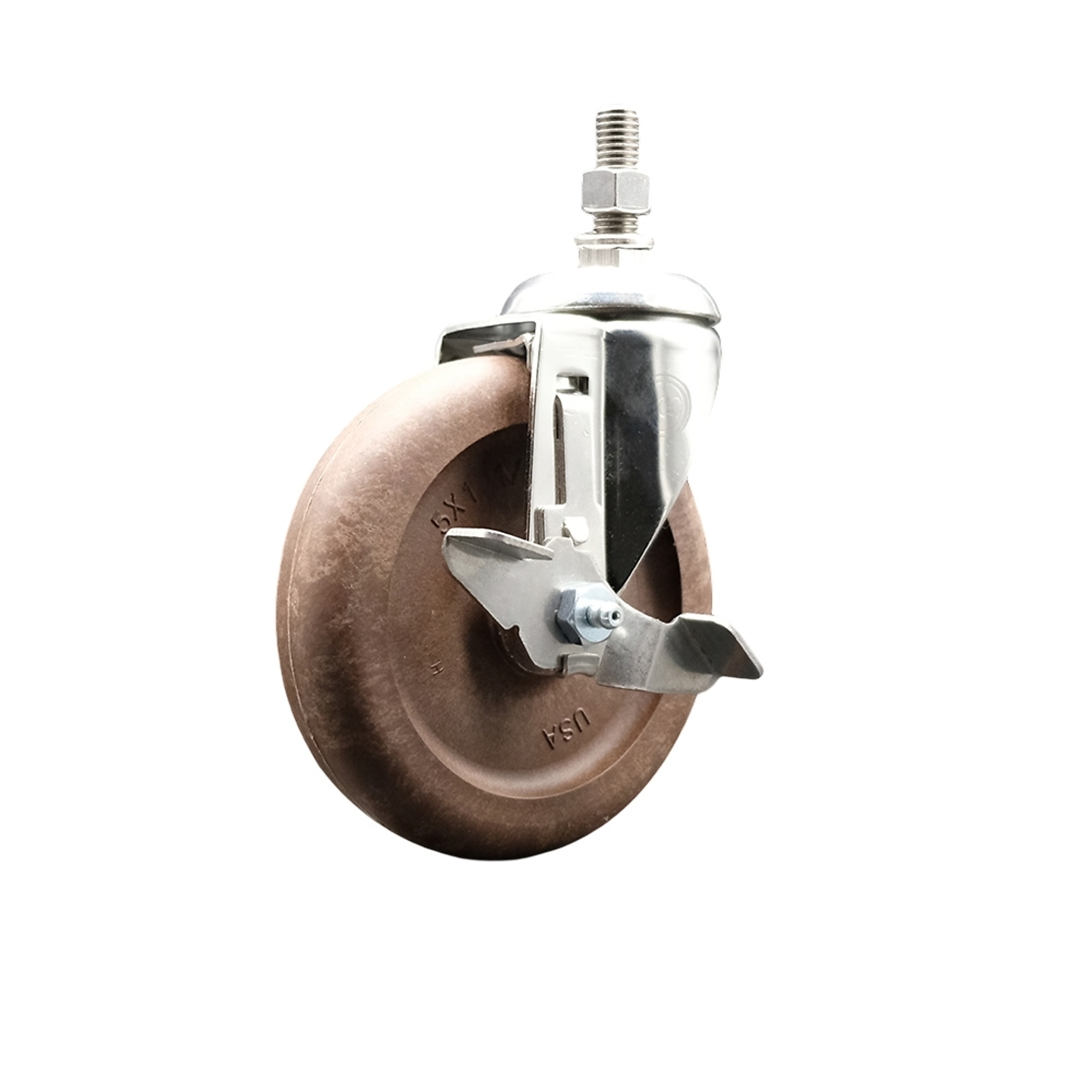 Service Caster, 5Inch x 1 1/4Inch Stem Caster, Wheel Diameter 5 in, Caster Type Swivel, Package (qty.) 1, Model SCC-SS316TS20S514-GFNSHT-TLB-121315