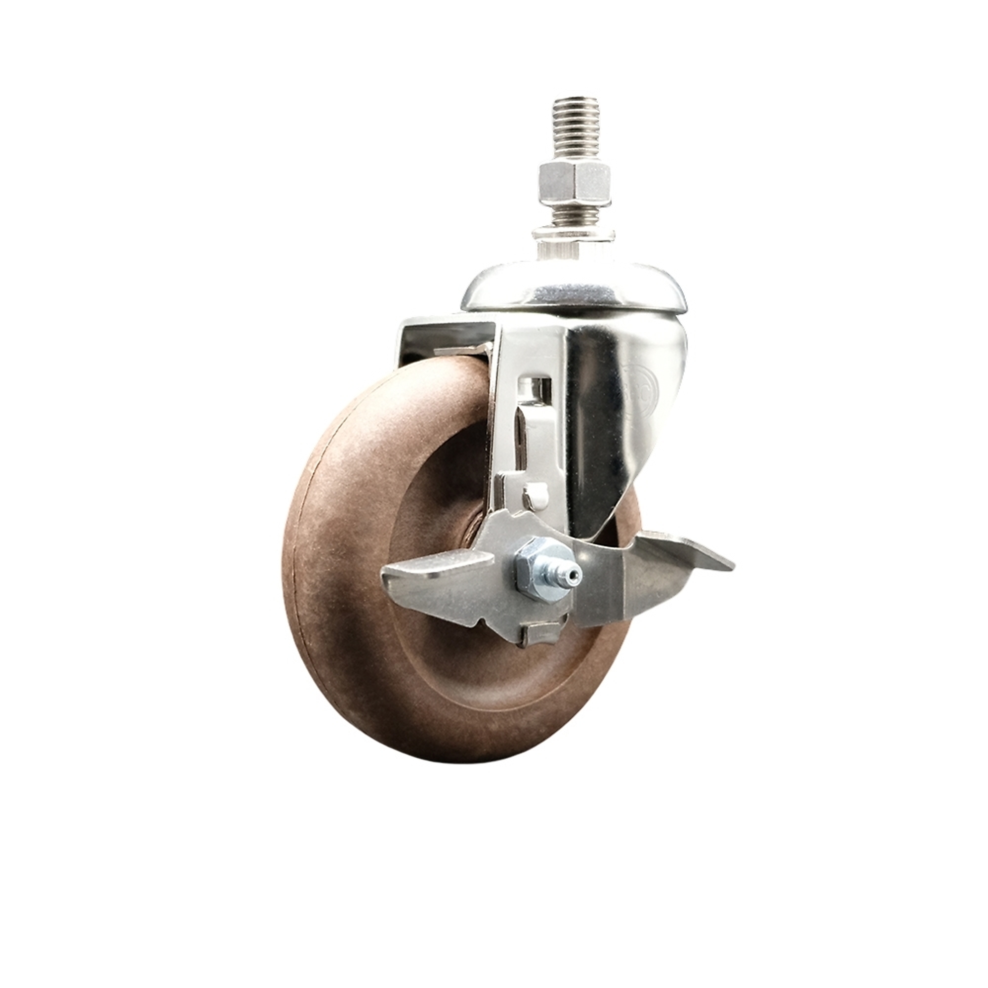 Service Caster, 4Inch x 1 1/4Inch Stem Caster, Wheel Diameter 4 in, Caster Type Swivel, Package (qty.) 1, Model SCC-SS316TS20S414-GFNSHT-TLB-381615