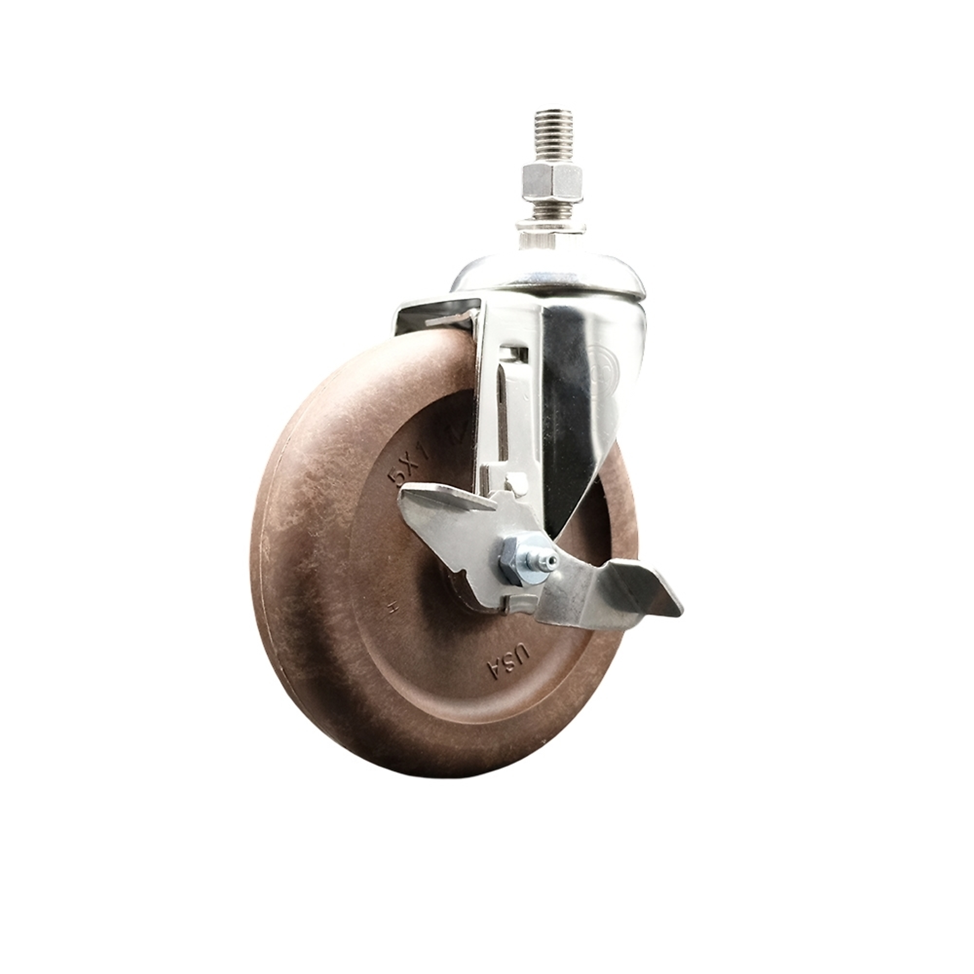 Service Caster, 5Inch x 1 1/4Inch Stem Caster, Wheel Diameter 5 in, Caster Type Swivel, Package (qty.) 1, Model SCC-SS316TS20S514-GFNSHT-TLB-381615