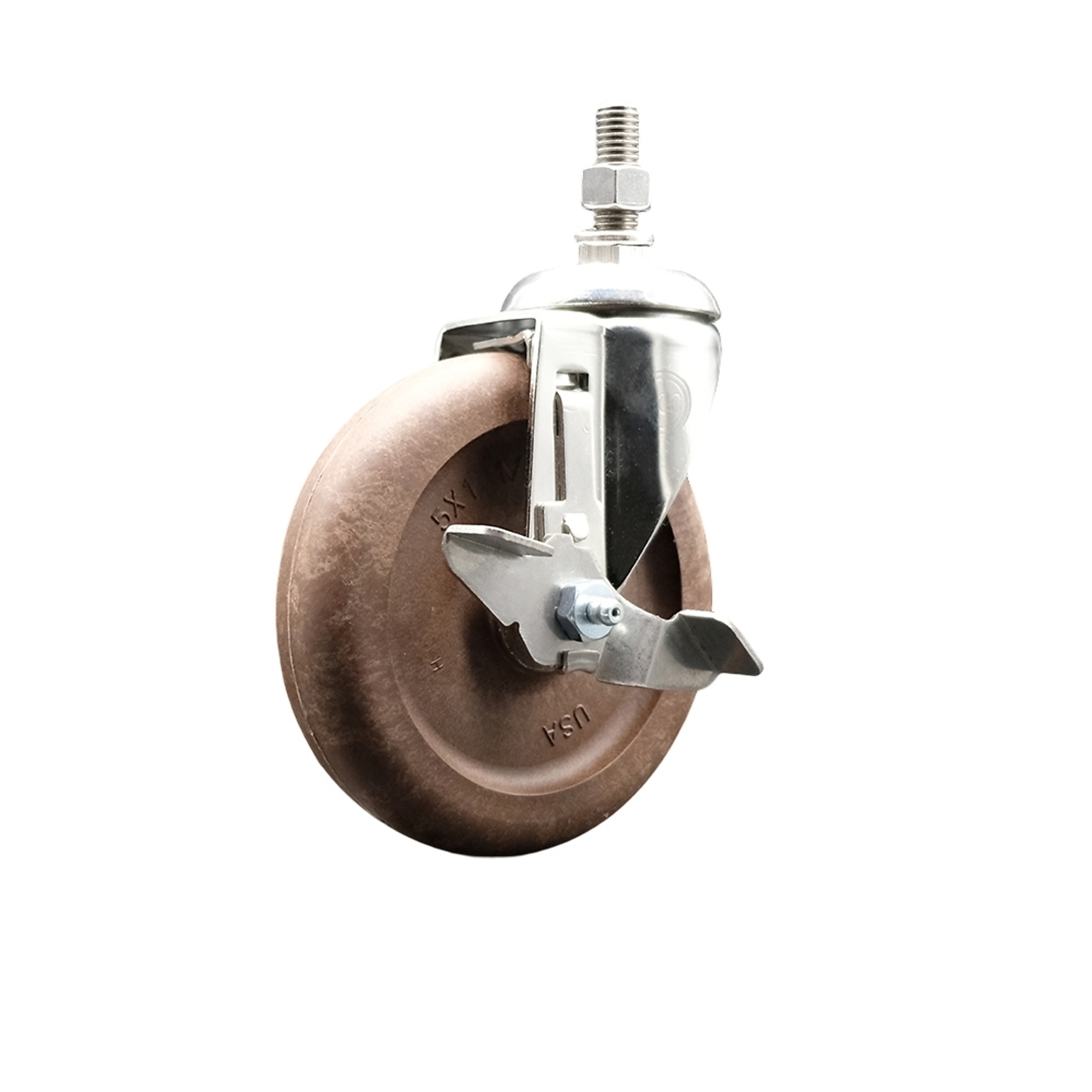 Service Caster, 5Inch x 1 1/4Inch Stem Caster, Wheel Diameter 5 in, Caster Type Swivel, Package (qty.) 1, Model SCC-SS316TS20S514-GFNSHT-TLB-M1015