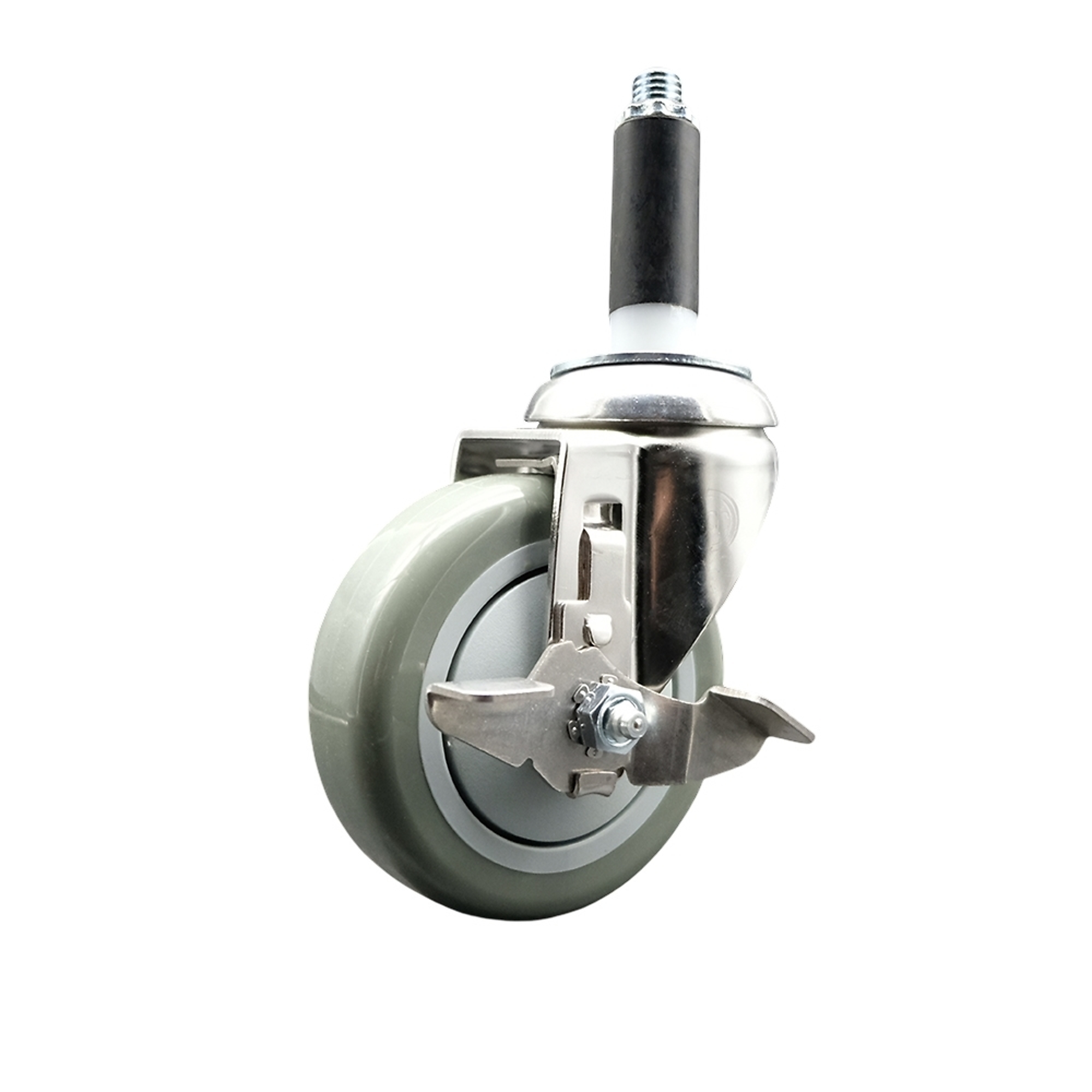 Service Caster, 4Inch x 1 1/4Inch Stem Caster, Wheel Diameter 4 in, Caster Type Swivel, Package (qty.) 1, Model SCC-SS316EX20S414-PPUB-TLB-34