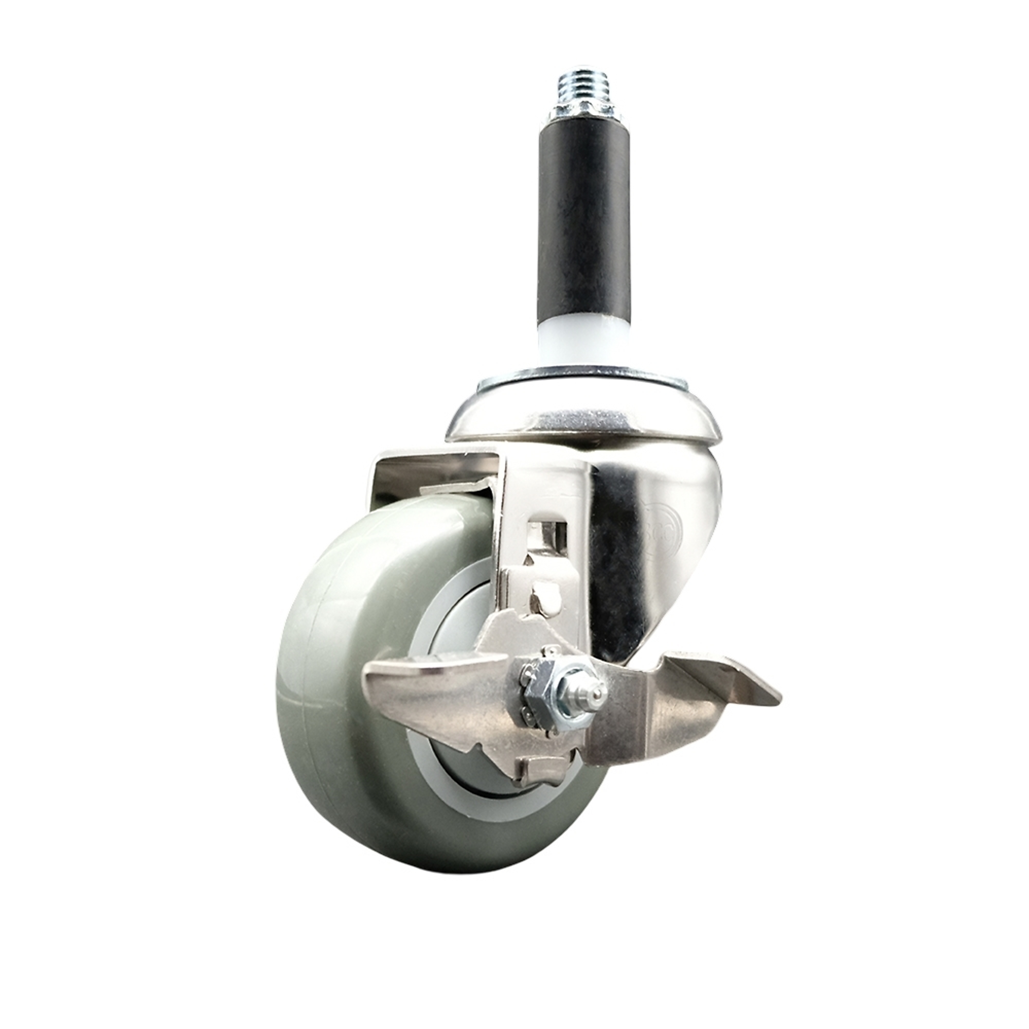 Service Caster, 3Inch x 1 1/4Inch Stem Caster, Wheel Diameter 3 in, Caster Type Swivel, Package (qty.) 1, Model SCC-SS316EX20S314-PPUB-TLB-78