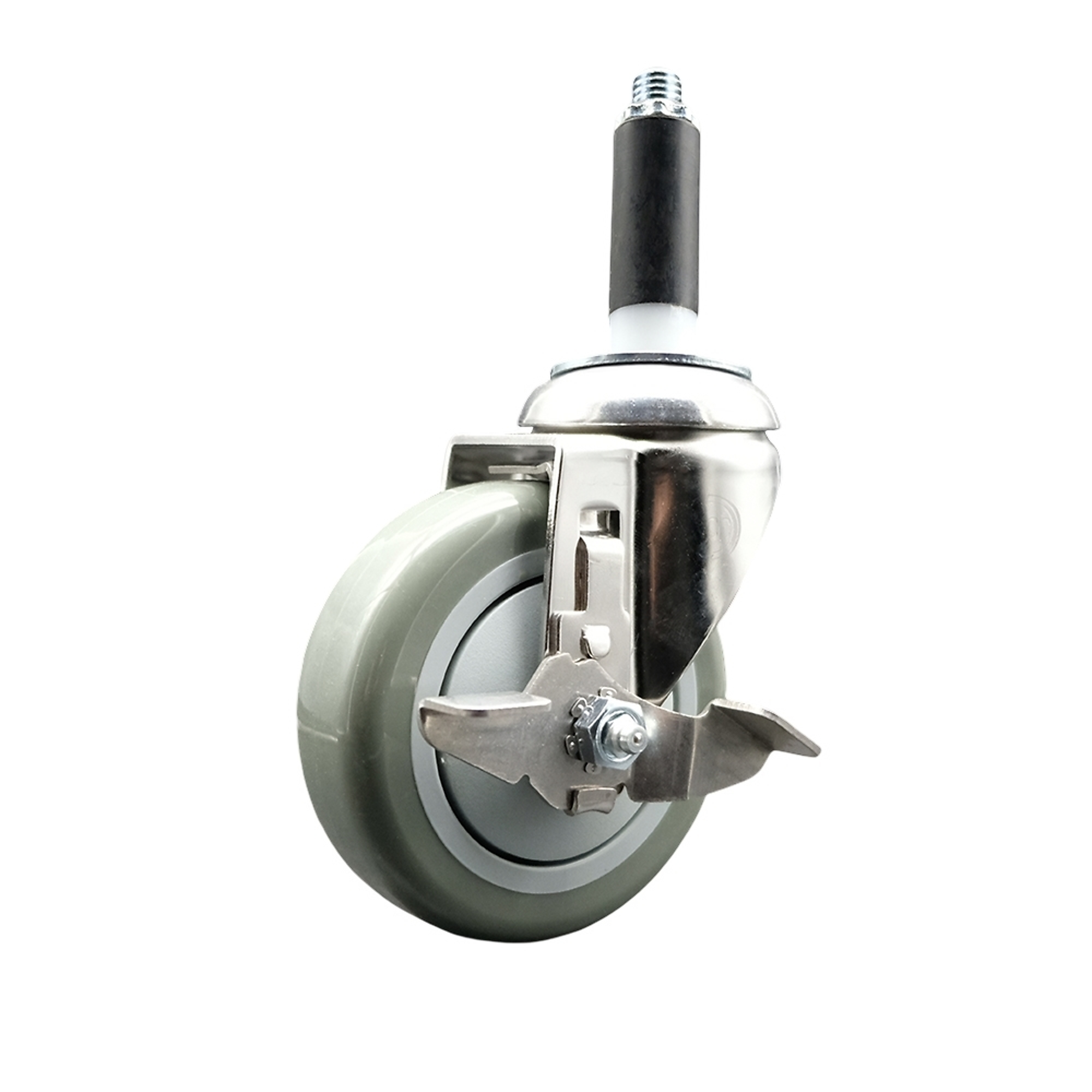 Service Caster, 4Inch x 1 1/4Inch Stem Caster, Wheel Diameter 4 in, Caster Type Swivel, Package (qty.) 1, Model SCC-SS316EX20S414-PPUB-TLB-78