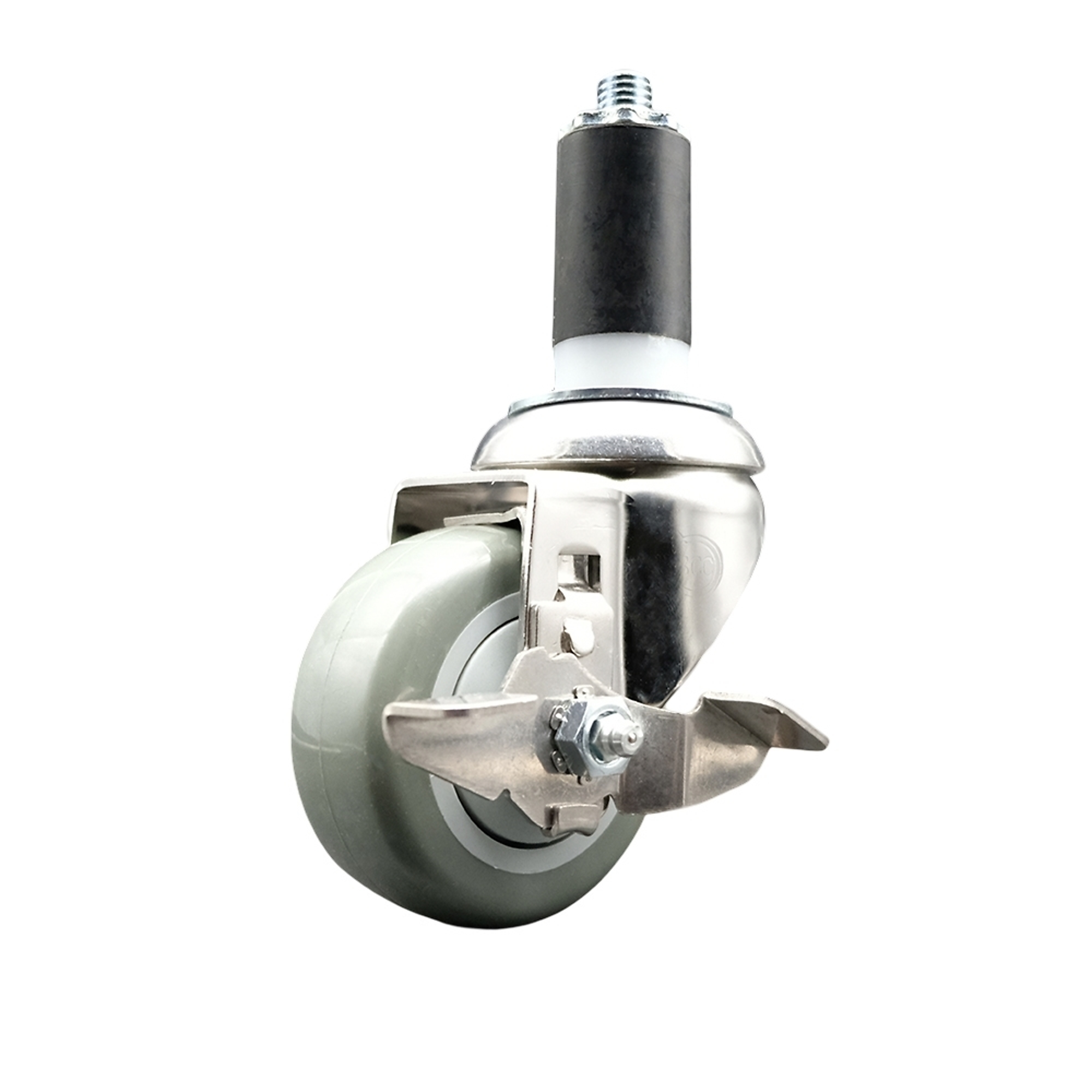 Service Caster, 3 1/2Inch x 1 1/4Inch Stem Caster, Wheel Diameter 3.5 in, Caster Type Swivel, Package (qty.) 1, Model SCC-SS316EX20S3514-PPUB-TLB-114