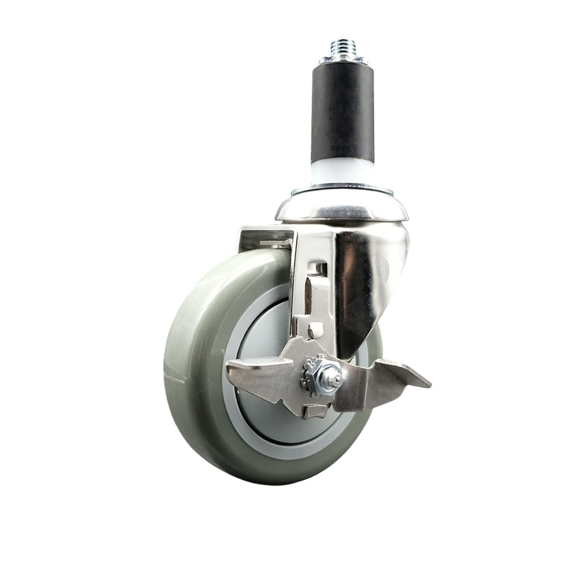 Service Caster, 4Inch x 1 1/4Inch Stem Caster, Wheel Diameter 4 in, Caster Type Swivel, Package (qty.) 1, Model SCC-SS316EX20S414-PPUB-TLB-114