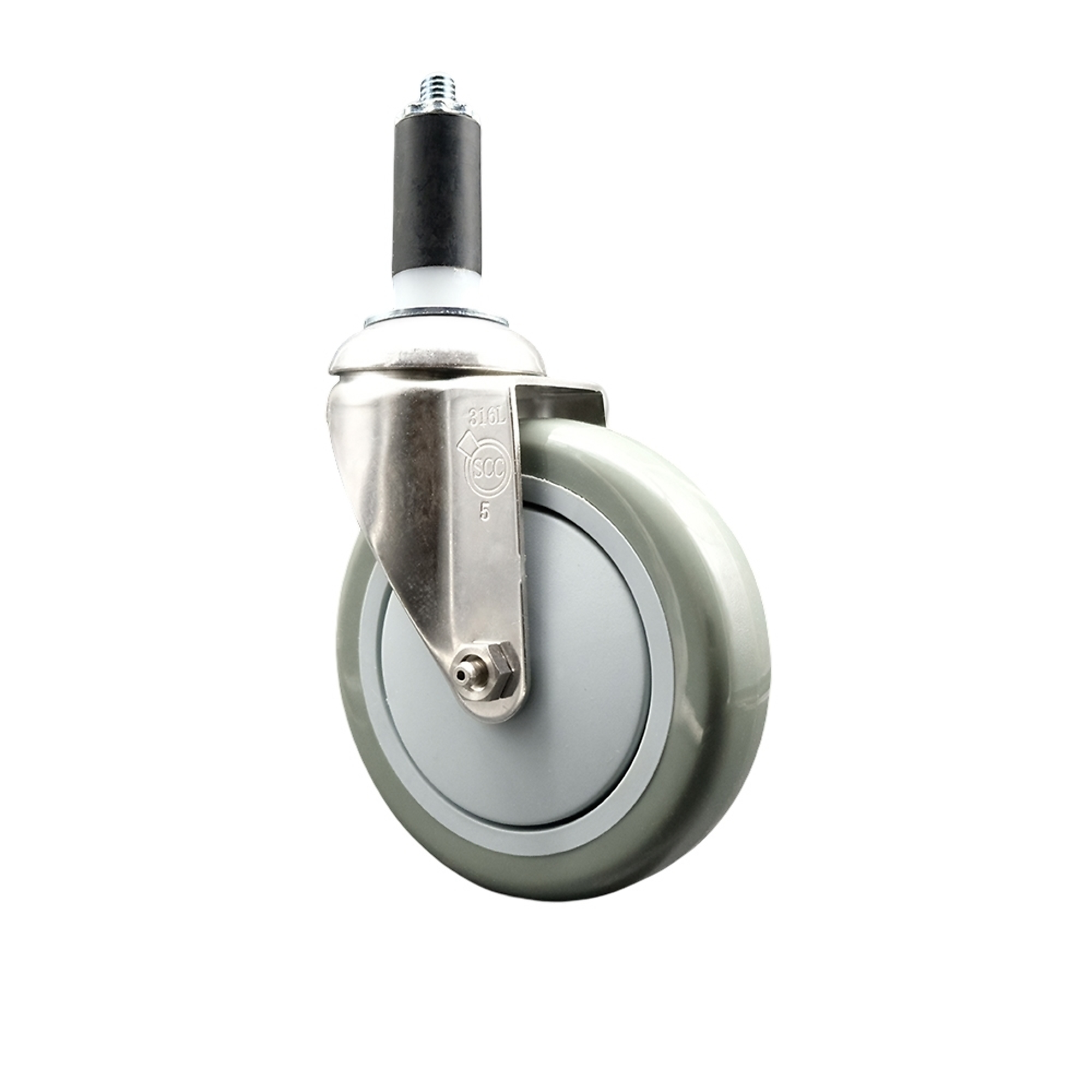 Service Caster, 5Inch x 1 1/4Inch Stem Caster, Wheel Diameter 5 in, Caster Type Swivel, Package (qty.) 1, Model SCC-SS316EX20S514-PPUB-138