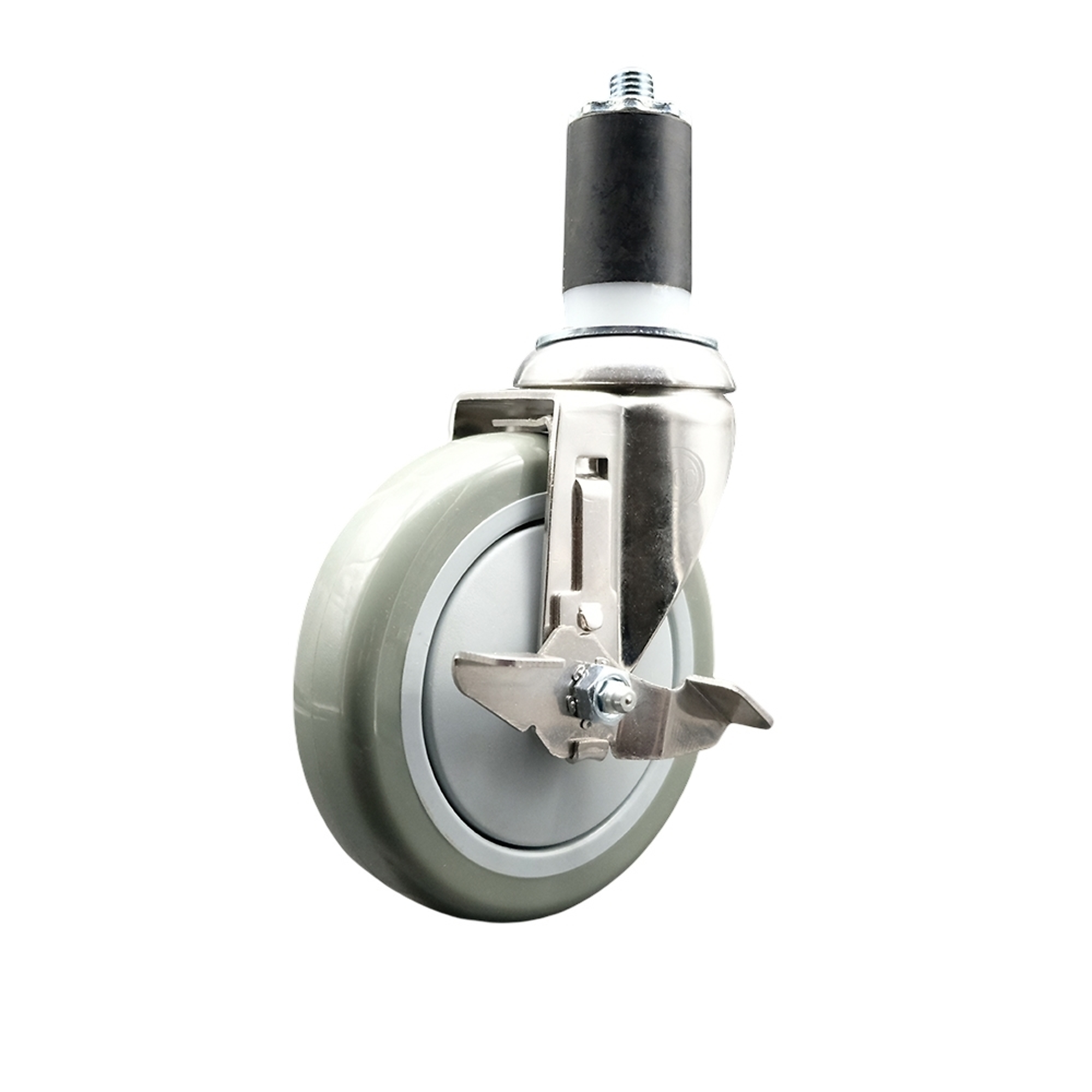 Service Caster, 5Inch x 1 1/4Inch Stem Caster, Wheel Diameter 5 in, Caster Type Swivel, Package (qty.) 1, Model SCC-SS316EX20S514-PPUB-TLB-112