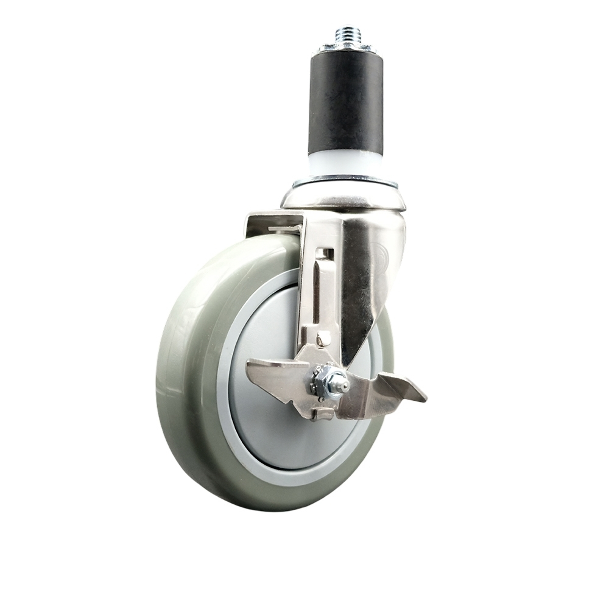 Service Caster, 5Inch x 1 1/4Inch Stem Caster, Wheel Diameter 5 in, Caster Type Swivel, Package (qty.) 1, Model SCC-SS316EX20S514-PPUB-TLB-158