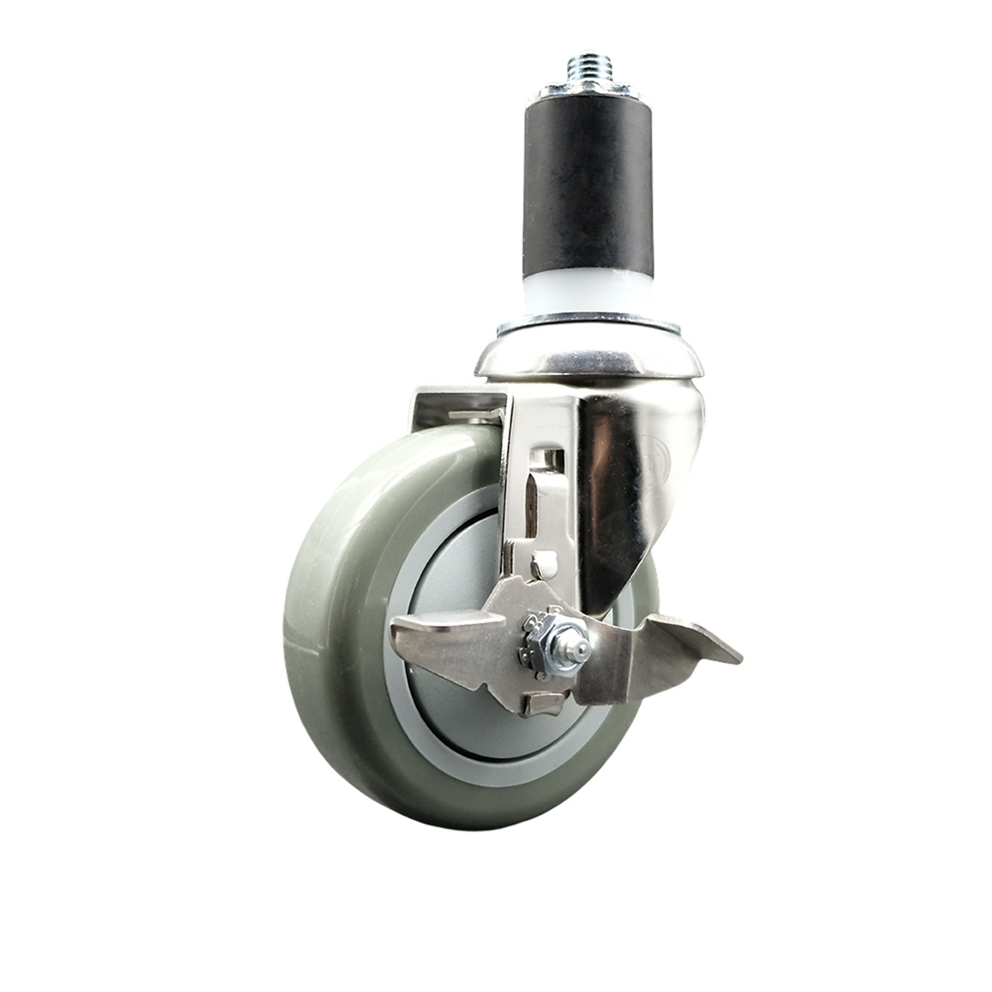 Service Caster, 4Inch x 1 1/4Inch Stem Caster, Wheel Diameter 4 in, Caster Type Swivel, Package (qty.) 1, Model SCC-SS316EX20S414-PPUB-TLB-158