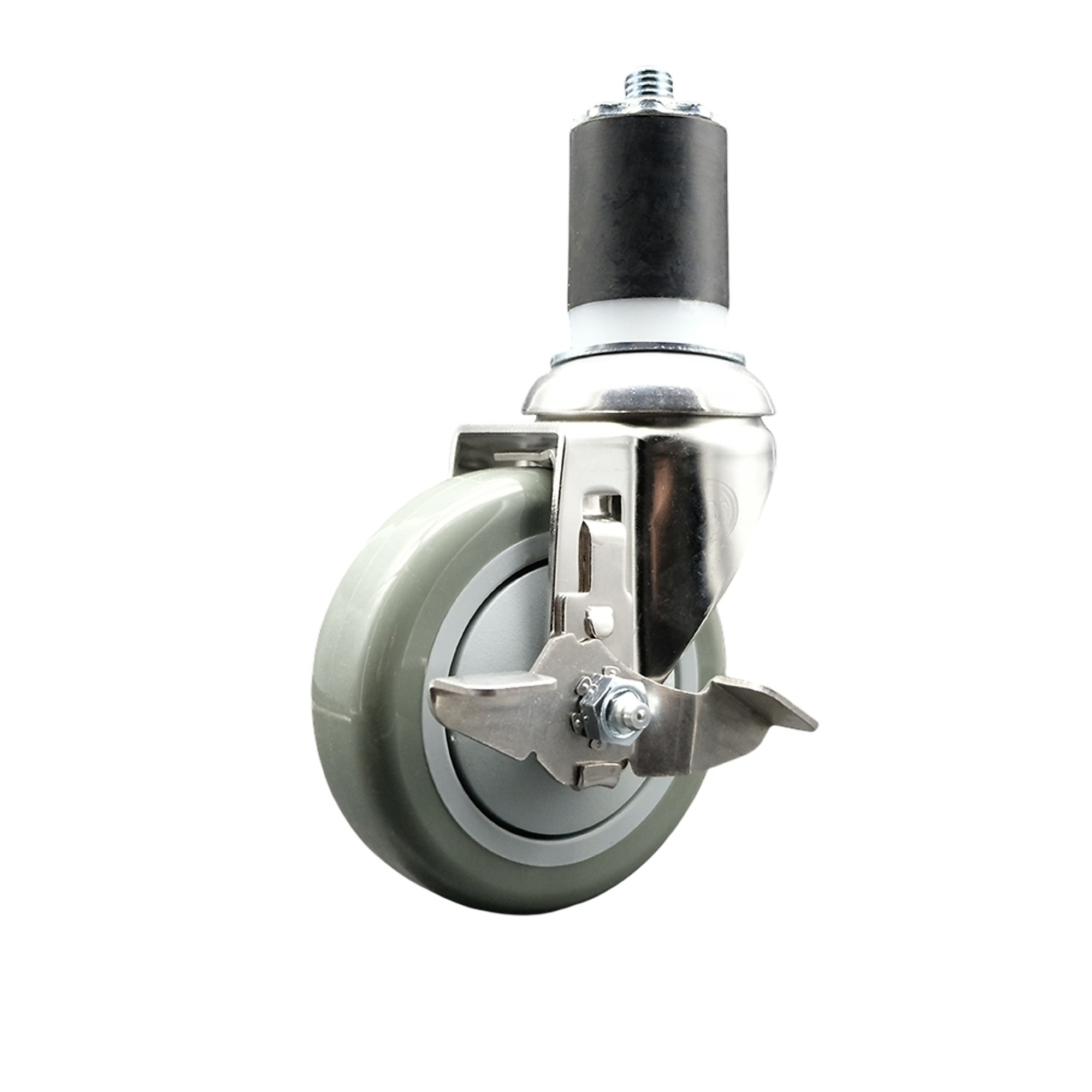 Service Caster, 4Inch x 1 1/4Inch Stem Caster, Wheel Diameter 4 in, Caster Type Swivel, Package (qty.) 1, Model SCC-SS316EX20S414-PPUB-TLB-134