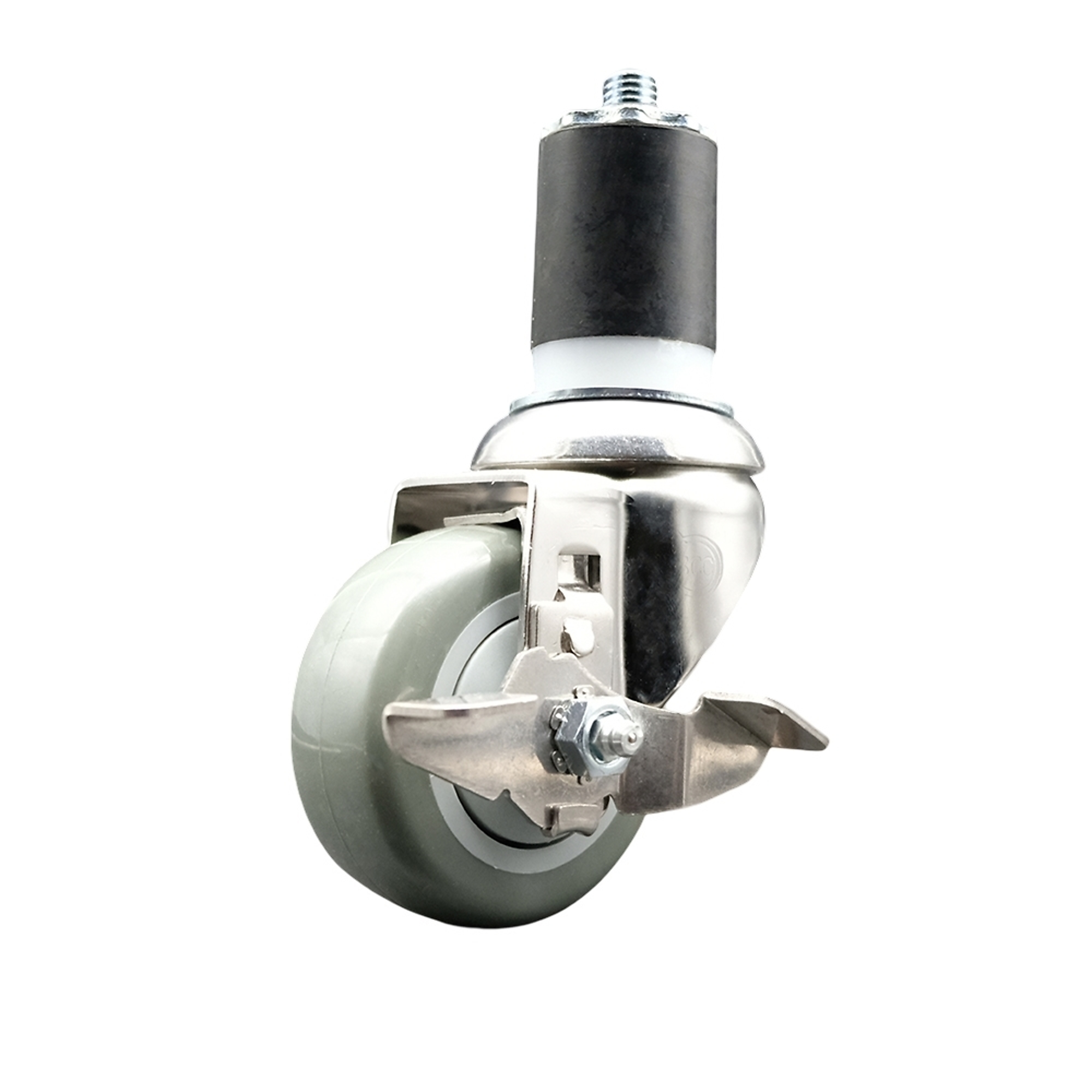 Service Caster, 3Inch x 1 1/4Inch Stem Caster, Wheel Diameter 3 in, Caster Type Swivel, Package (qty.) 1, Model SCC-SS316EX20S314-PPUB-TLB-178