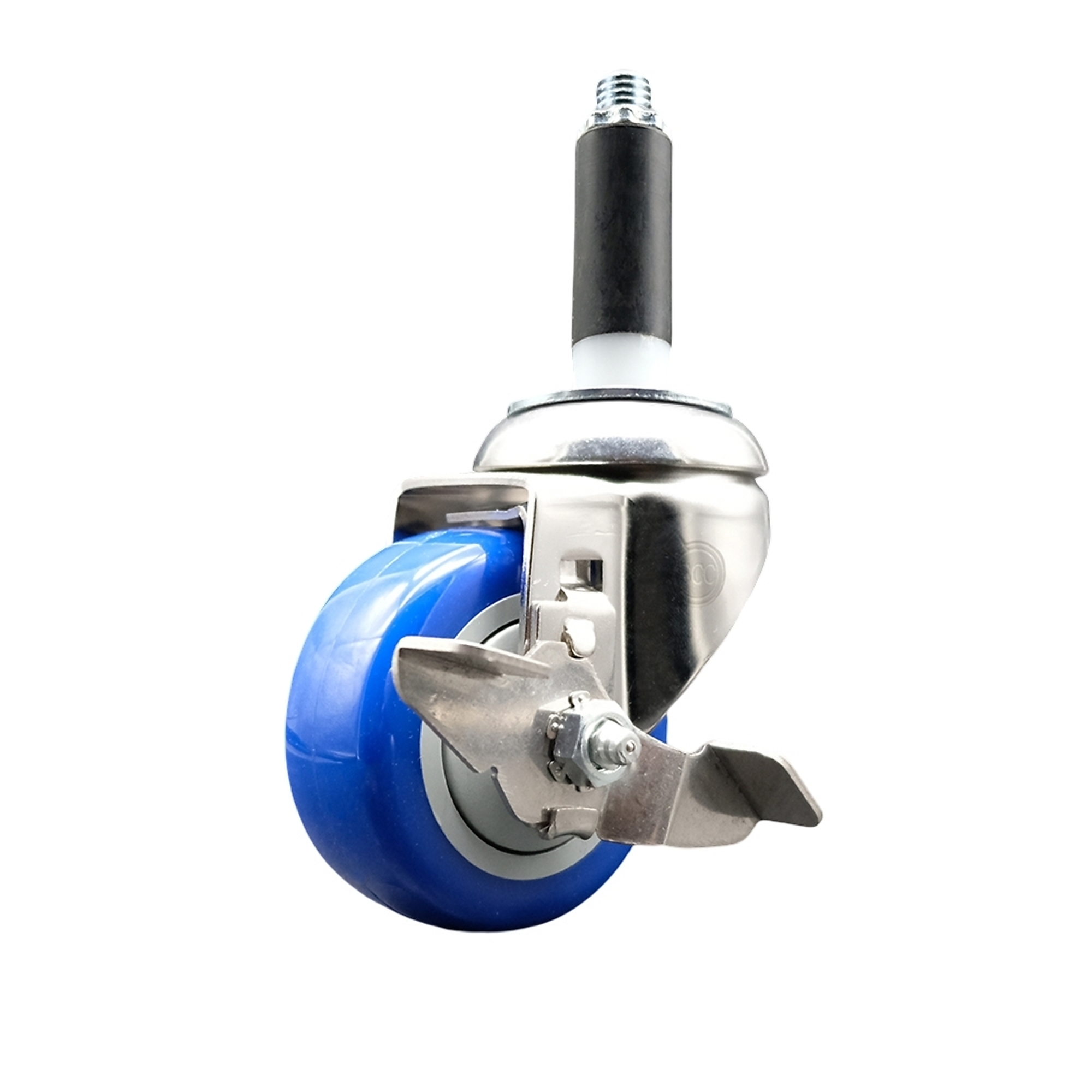 Service Caster, 3Inch x 1 1/4Inch Stem Caster, Wheel Diameter 3 in, Caster Type Swivel, Package (qty.) 1, Model SCC-SS316EX20S314-PPUB-BLUE-TLB-34