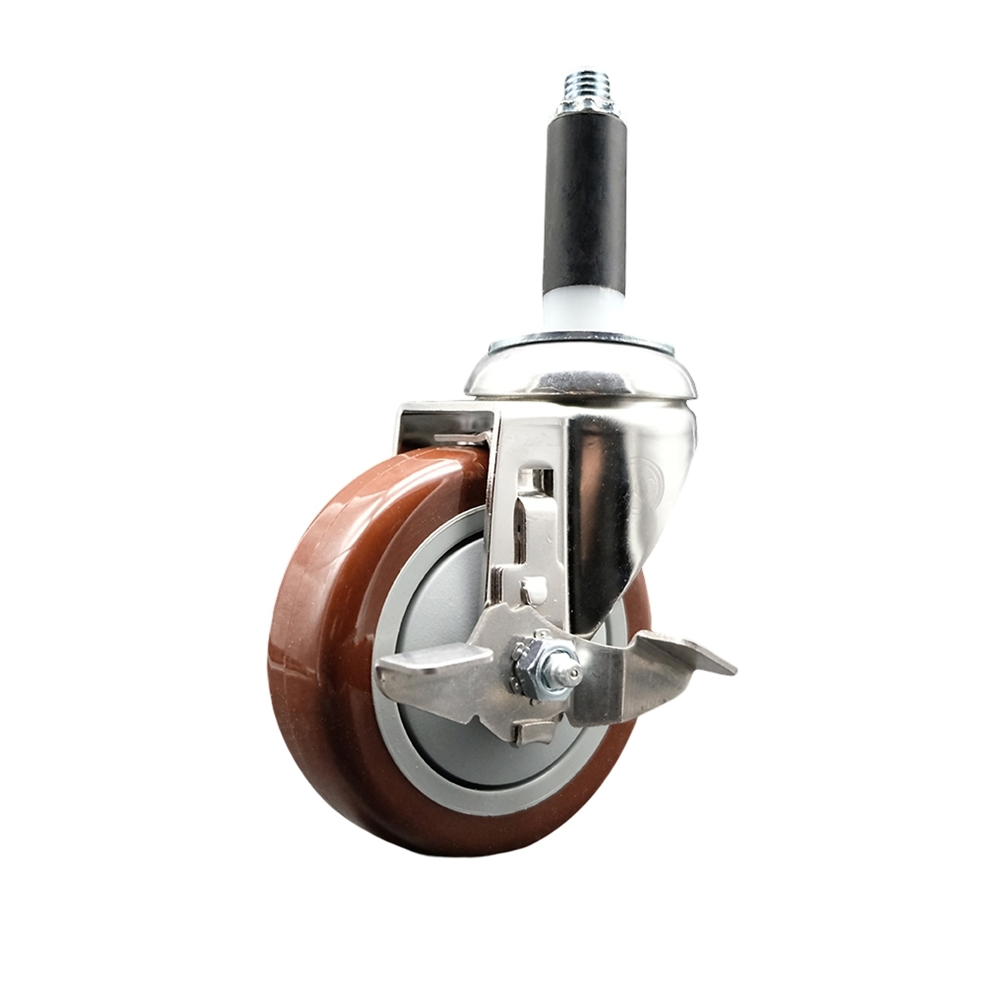 Service Caster, 4Inch x 1 1/4Inch Stem Caster, Wheel Diameter 4 in, Caster Type Swivel, Package (qty.) 1, Model SCC-SS316EX20S414-PPUB-MRN-TLB-34