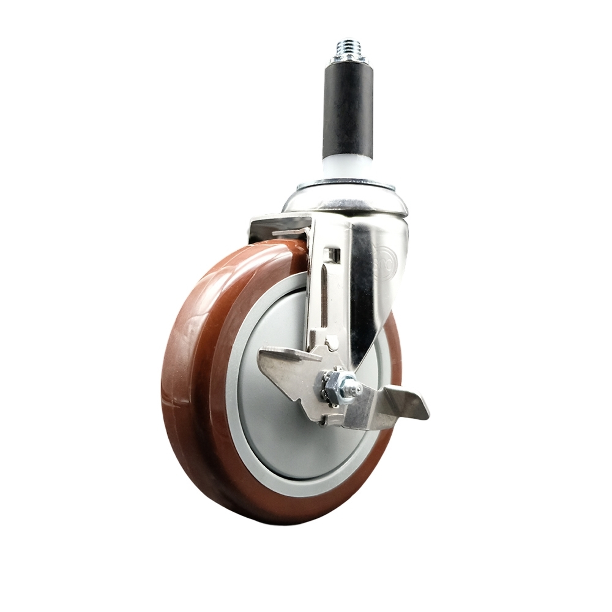 Service Caster, 5Inch x 1 1/4Inch Stem Caster, Wheel Diameter 5 in, Caster Type Swivel, Package (qty.) 1, Model SCC-SS316EX20S514-PPUB-MRN-TLB-1