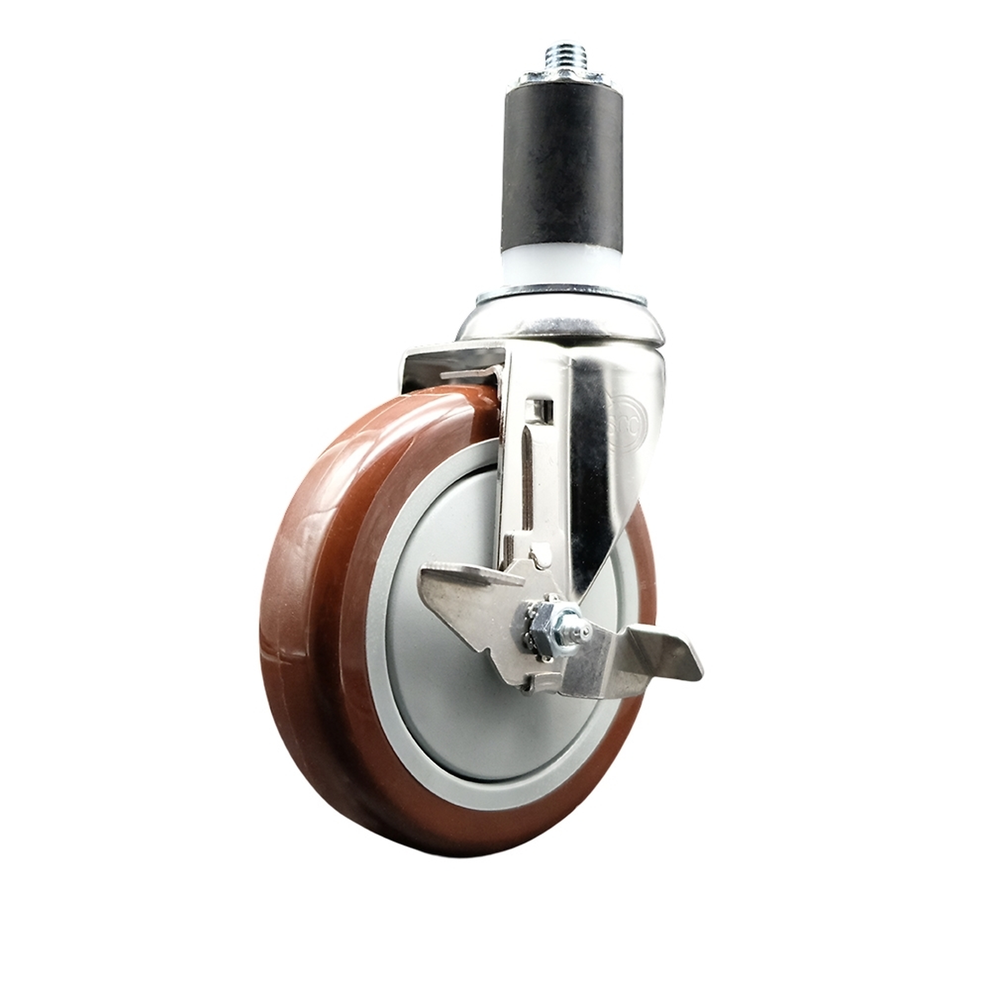 Service Caster, 5Inch x 1 1/4Inch Stem Caster, Wheel Diameter 5 in, Caster Type Swivel, Package (qty.) 1, Model SCC-SS316EX20S514-PPUB-MRN-TLB-158