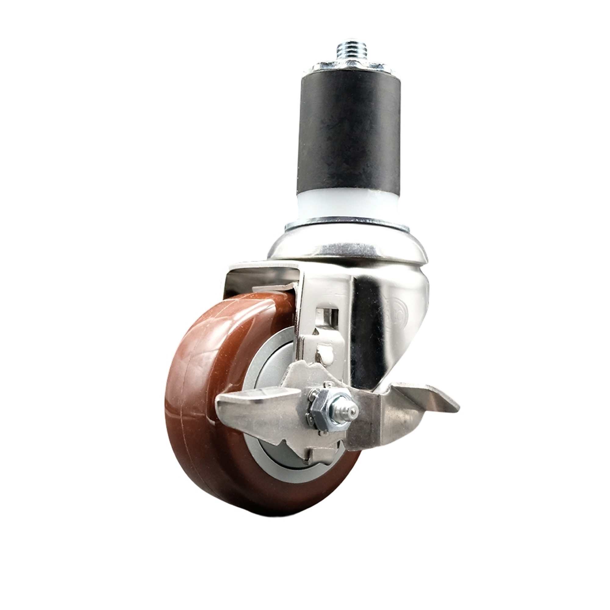 Service Caster, 3Inch x 1 1/4Inch Stem Caster, Wheel Diameter 3 in, Caster Type Swivel, Package (qty.) 1, Model SCC-SS316EX20S314-PPUB-MRN-TLB-178