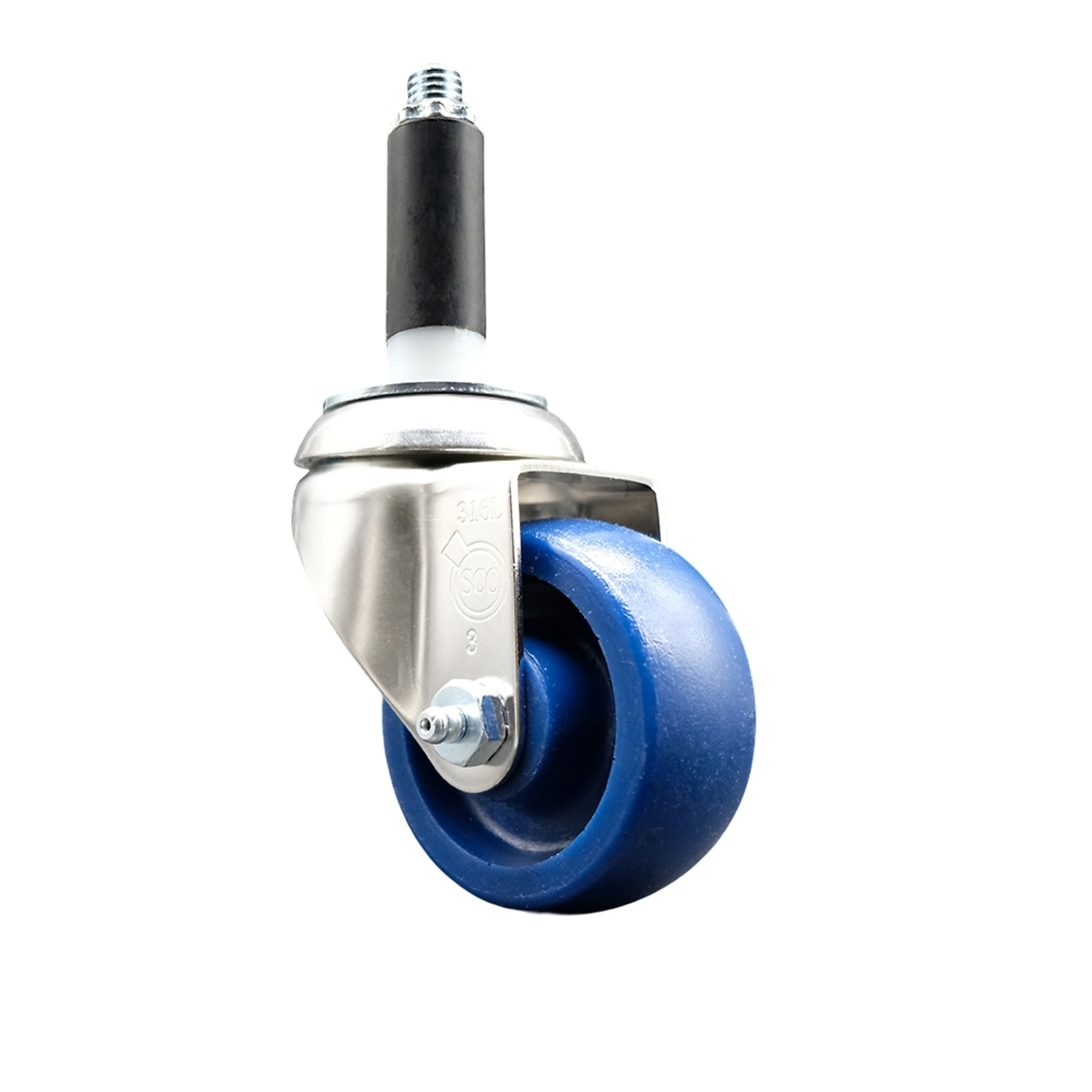 Service Caster, 3Inch x 1 1/4Inch Stem Caster, Wheel Diameter 3 in, Caster Type Swivel, Package (qty.) 1, Model SCC-SS316EX20S314-SPUS-34