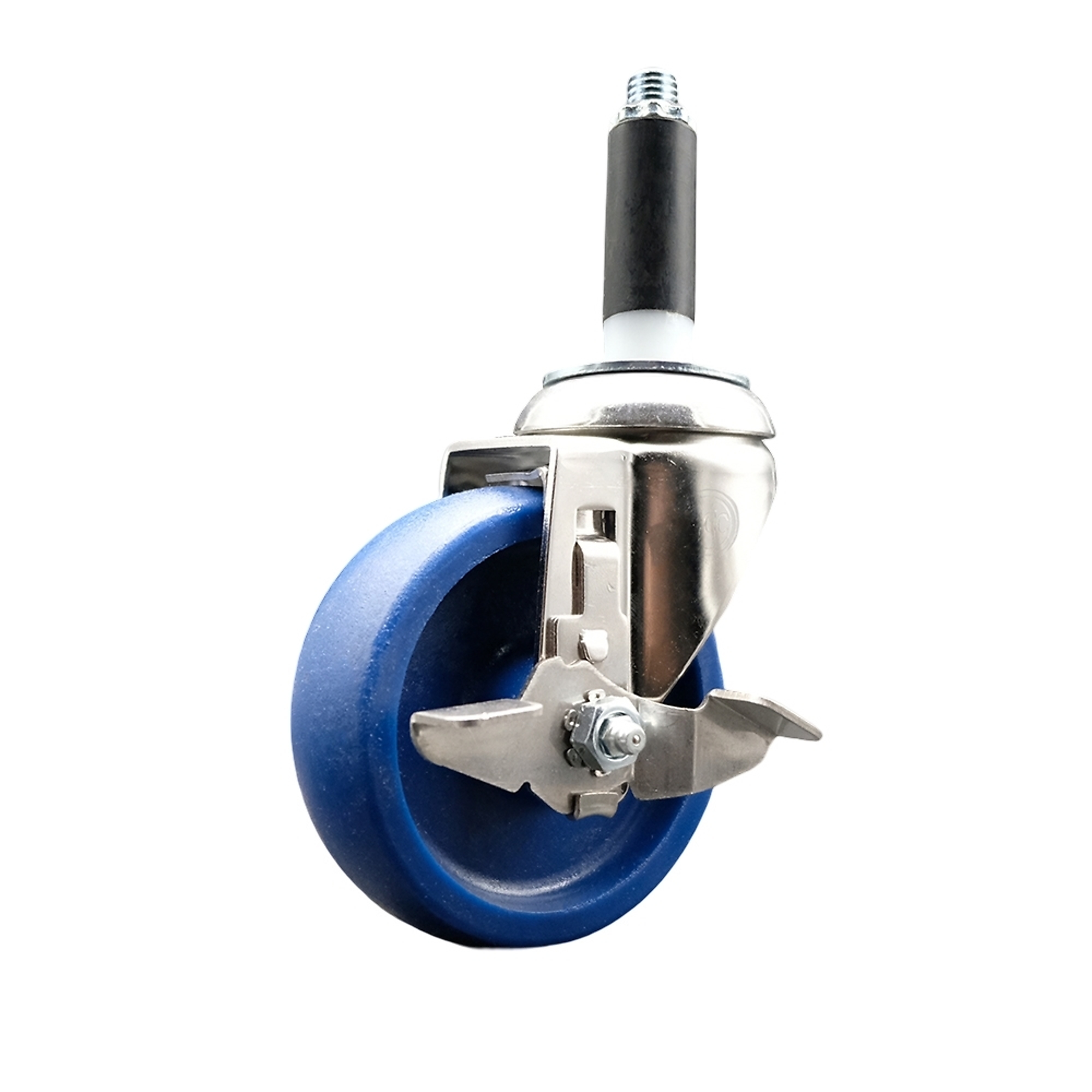 Service Caster, 4Inch x 1 1/4Inch Stem Caster, Wheel Diameter 4 in, Caster Type Swivel, Package (qty.) 1, Model SCC-SS316EX20S414-SPUS-TLB-34