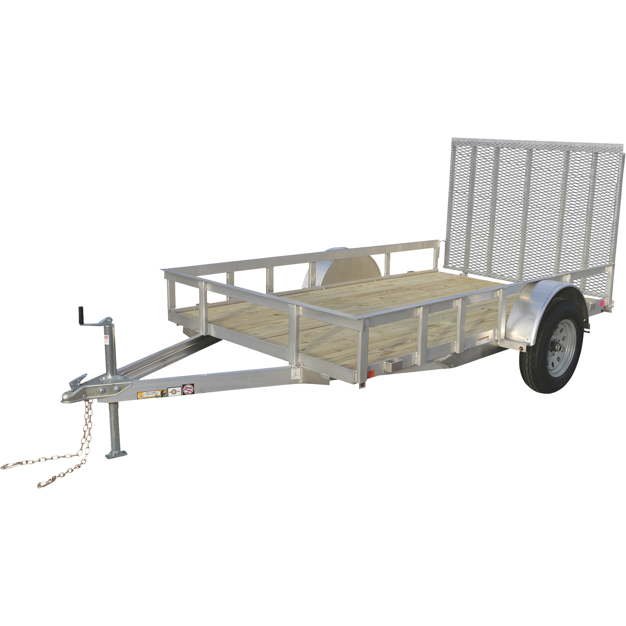 Carry-On Trailer 6 ft. x 12 ft. Aluminum Wood-Floor Utility Trailer with Rear Gate/Ramp, 6X12AGW