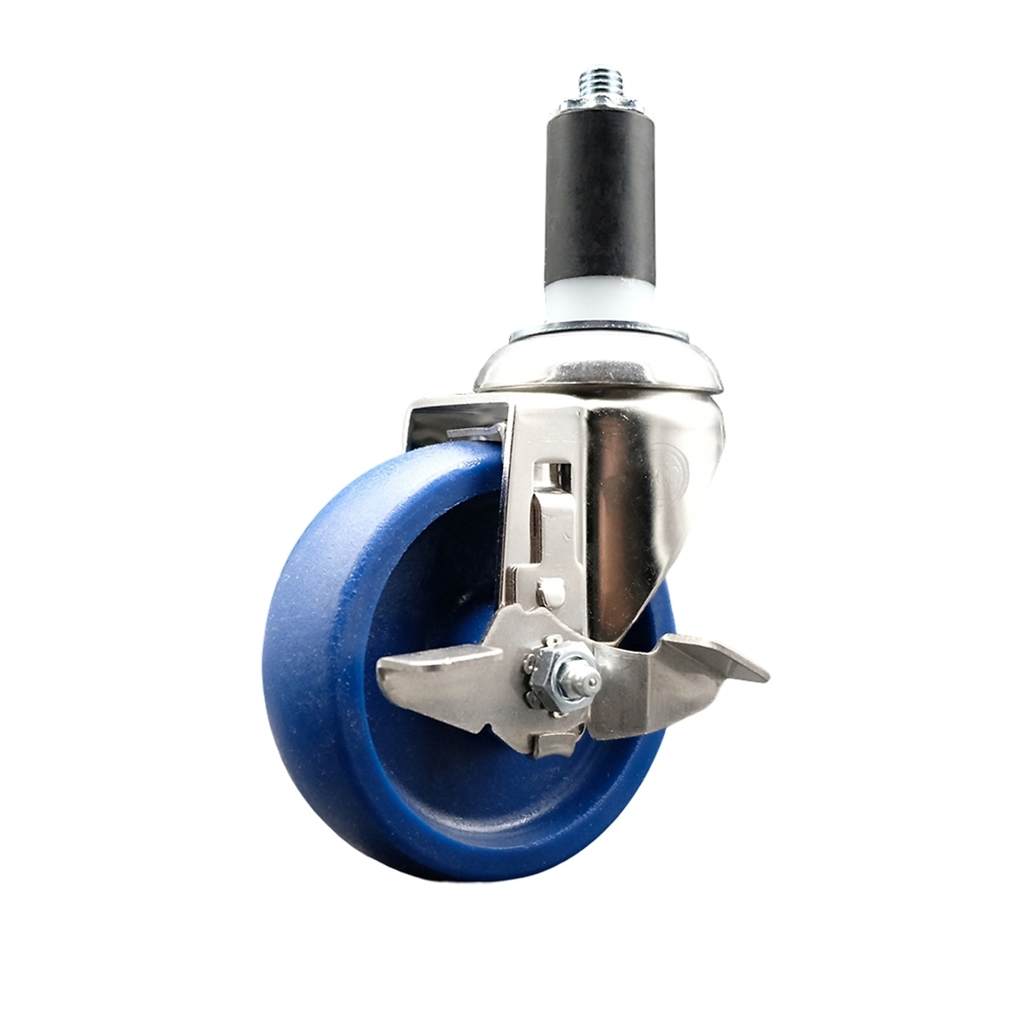 Service Caster, 4Inch x 1 1/4Inch Stem Caster, Wheel Diameter 4 in, Caster Type Swivel, Package (qty.) 1, Model SCC-SS316EX20S414-SPUS-TLB-114