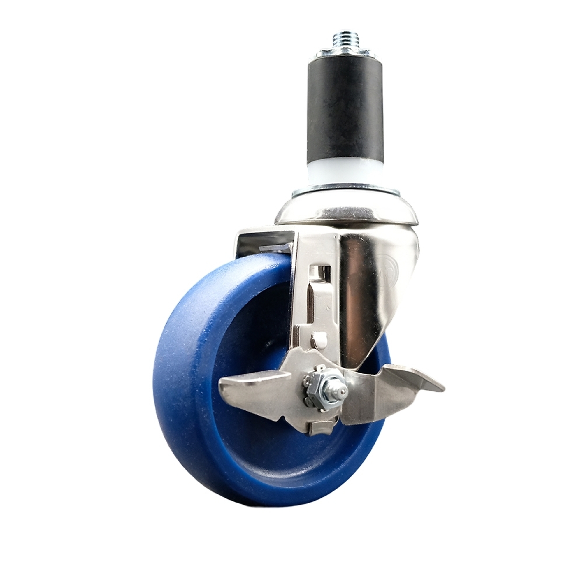 Service Caster, 4Inch x 1 1/4Inch Stem Caster, Wheel Diameter 4 in, Caster Type Swivel, Package (qty.) 1, Model SCC-SS316EX20S414-SPUS-TLB-112