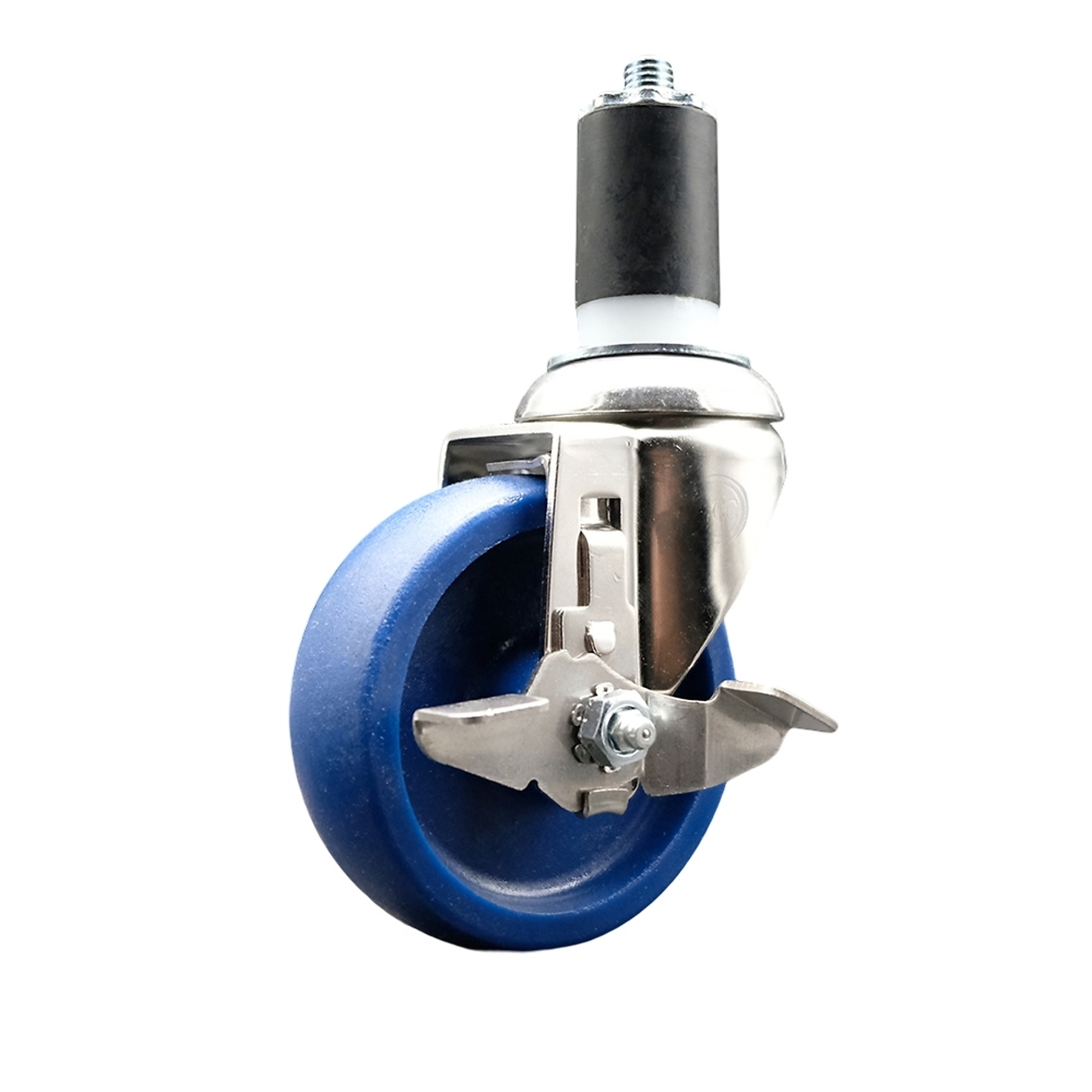 Service Caster, 4Inch x 1 1/4Inch Stem Caster, Wheel Diameter 4 in, Caster Type Swivel, Package (qty.) 1, Model SCC-SS316EX20S414-SPUS-TLB-158