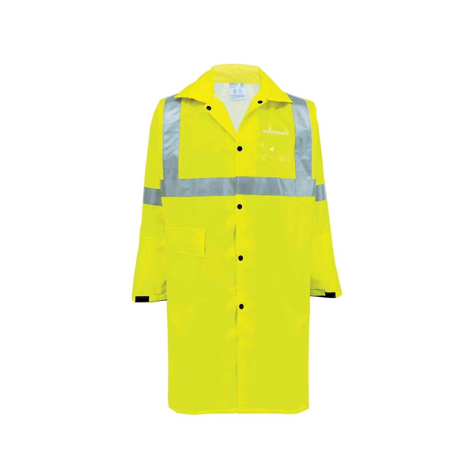 FrogWear, HV Yel/Grn, Class 3 Self-Extinguish, 1 Pocket Duster Jacket, Size 3XL, Color High-Visibility Yellow/Green, Model GLO-1450-3XL