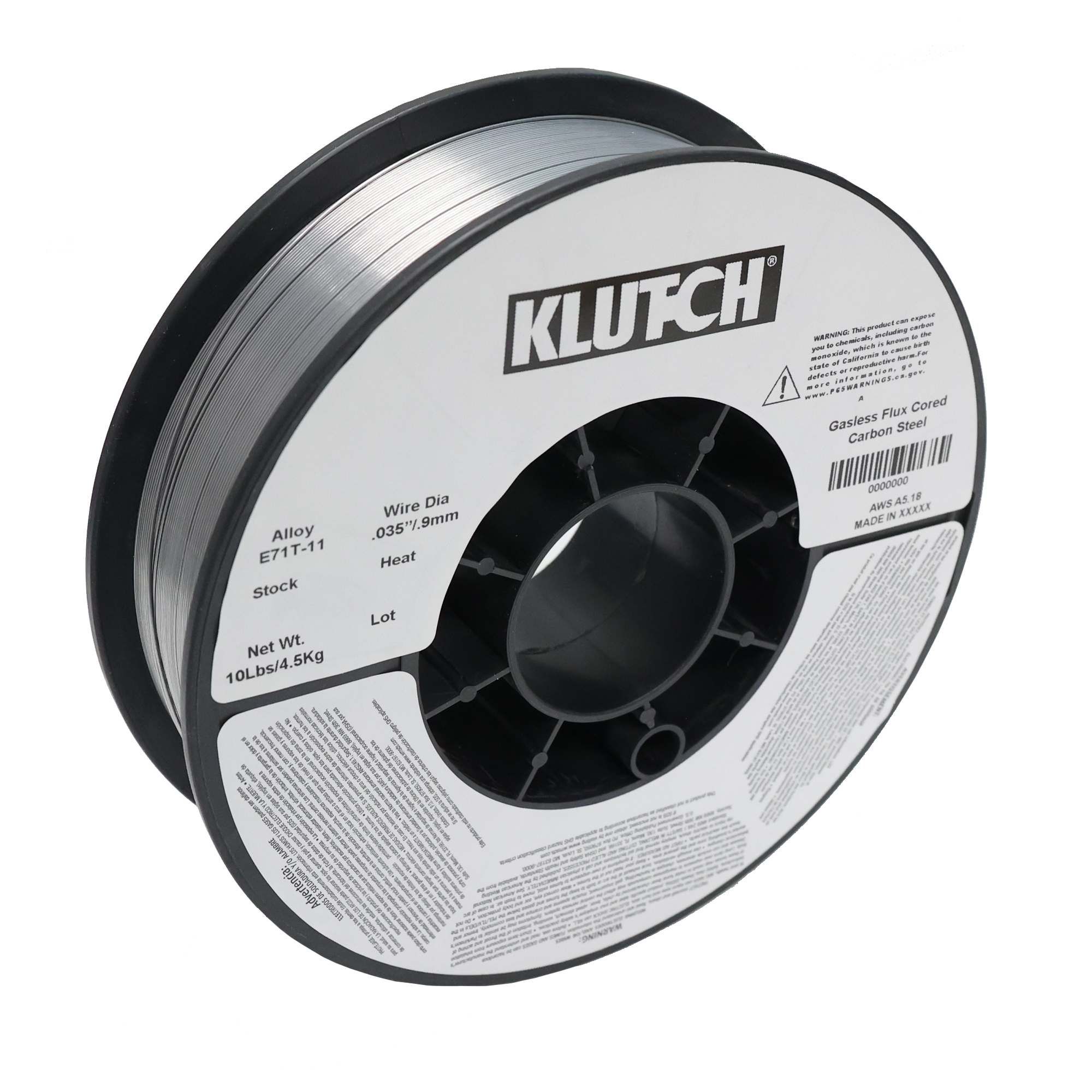 Klutch E71T-11 Flux Core Welding Wire, Size .035, 10-Lb. Spool, Model E71T11-035-10NT