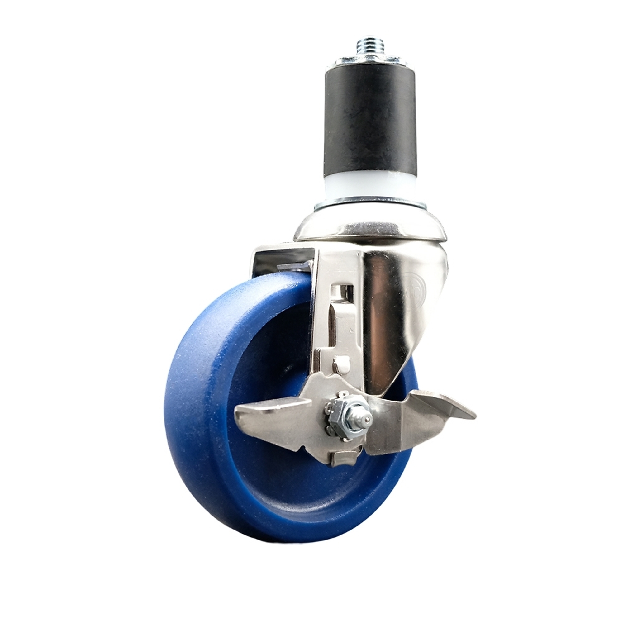 Service Caster, 4Inch x 1 1/4Inch Stem Caster, Wheel Diameter 4 in, Caster Type Swivel, Package (qty.) 1, Model SCC-SS316EX20S414-SPUS-TLB-134