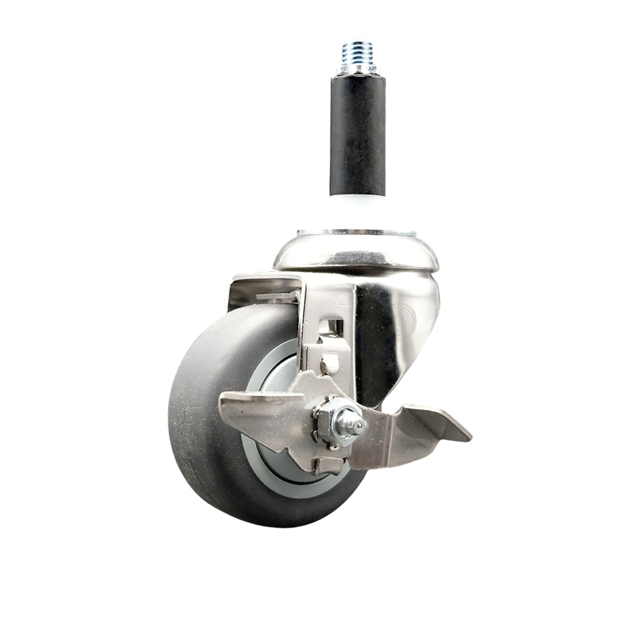 Service Caster, 3 1/2Inch x 1 1/4Inch Stem Caster, Wheel Diameter 3.5 in, Caster Type Swivel, Package (qty.) 1, Model SCC-SS316EX20S3514-TPRB-TLB-34